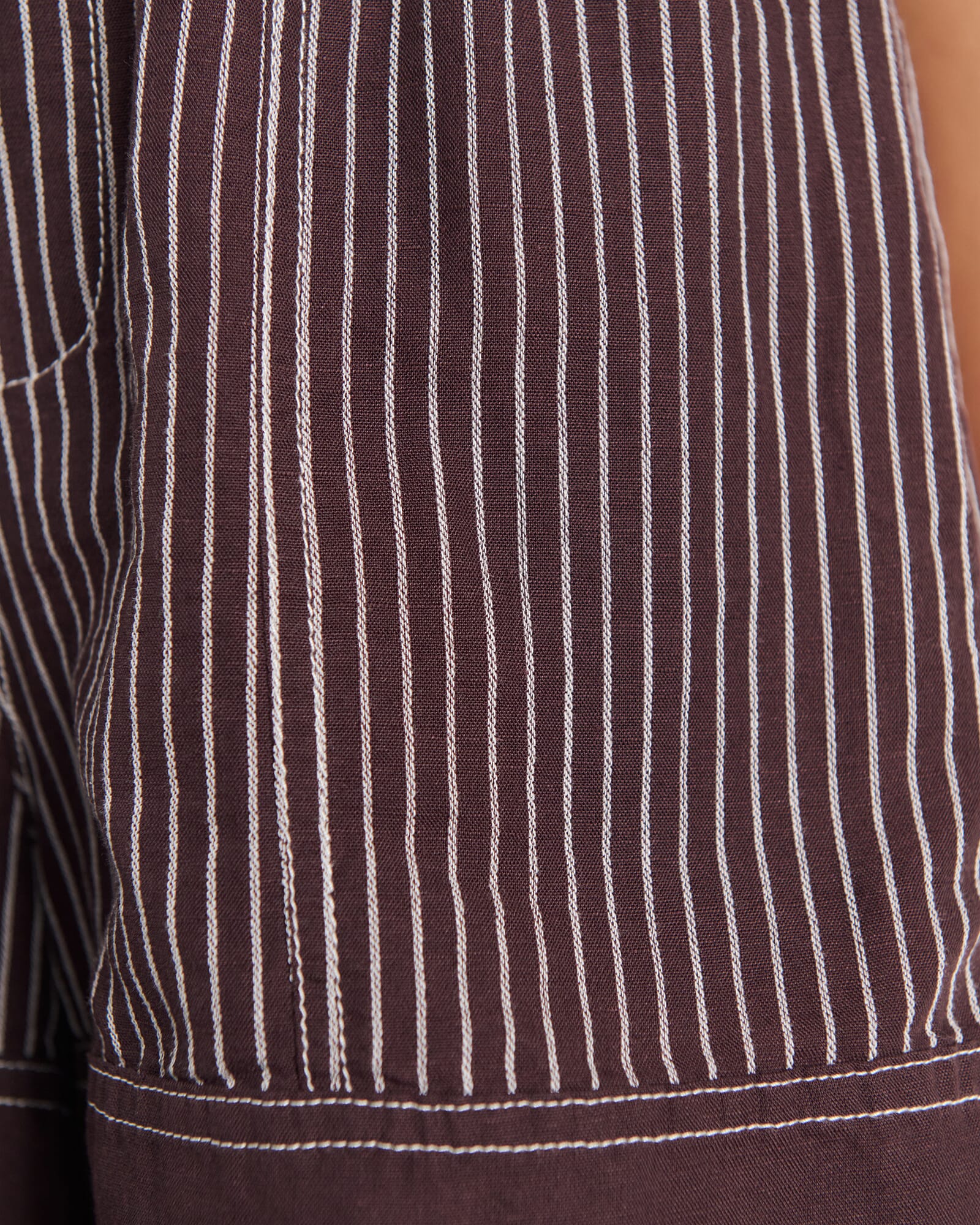 JAG gigi stripe pull on short brownmulti