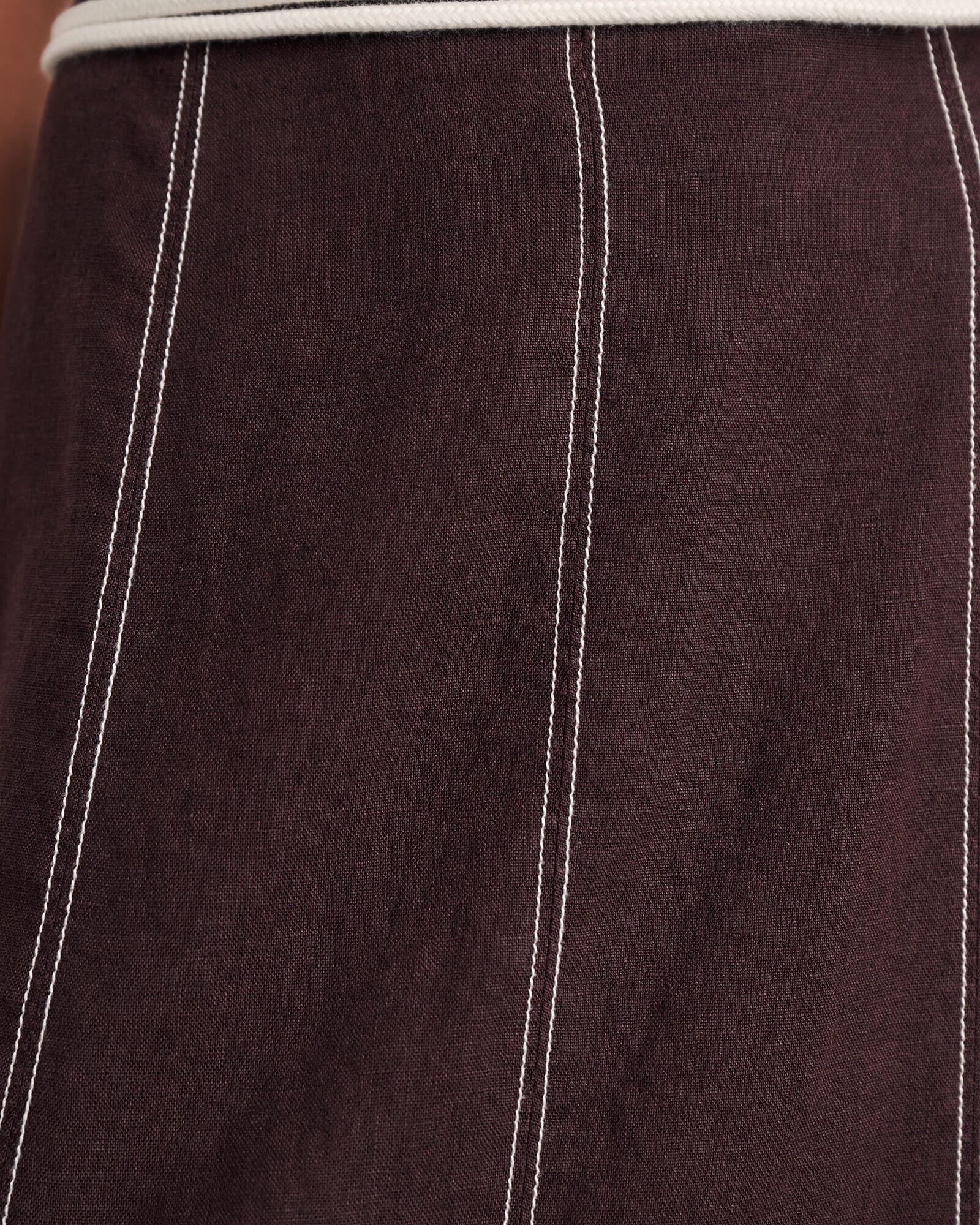 JAG sabine linen maxi skirt darkchocolate