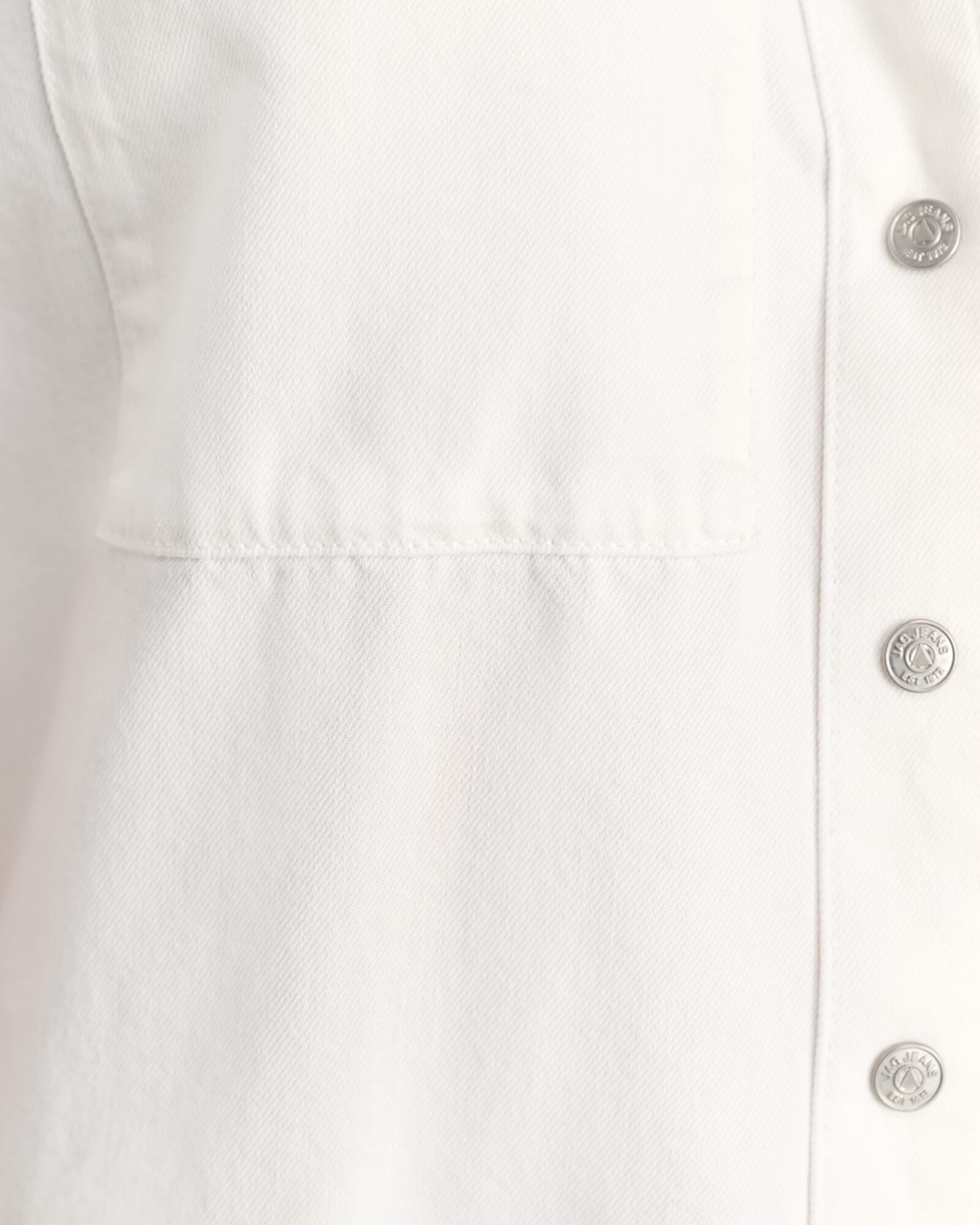 JAG carrie denim short sleeve shirt white