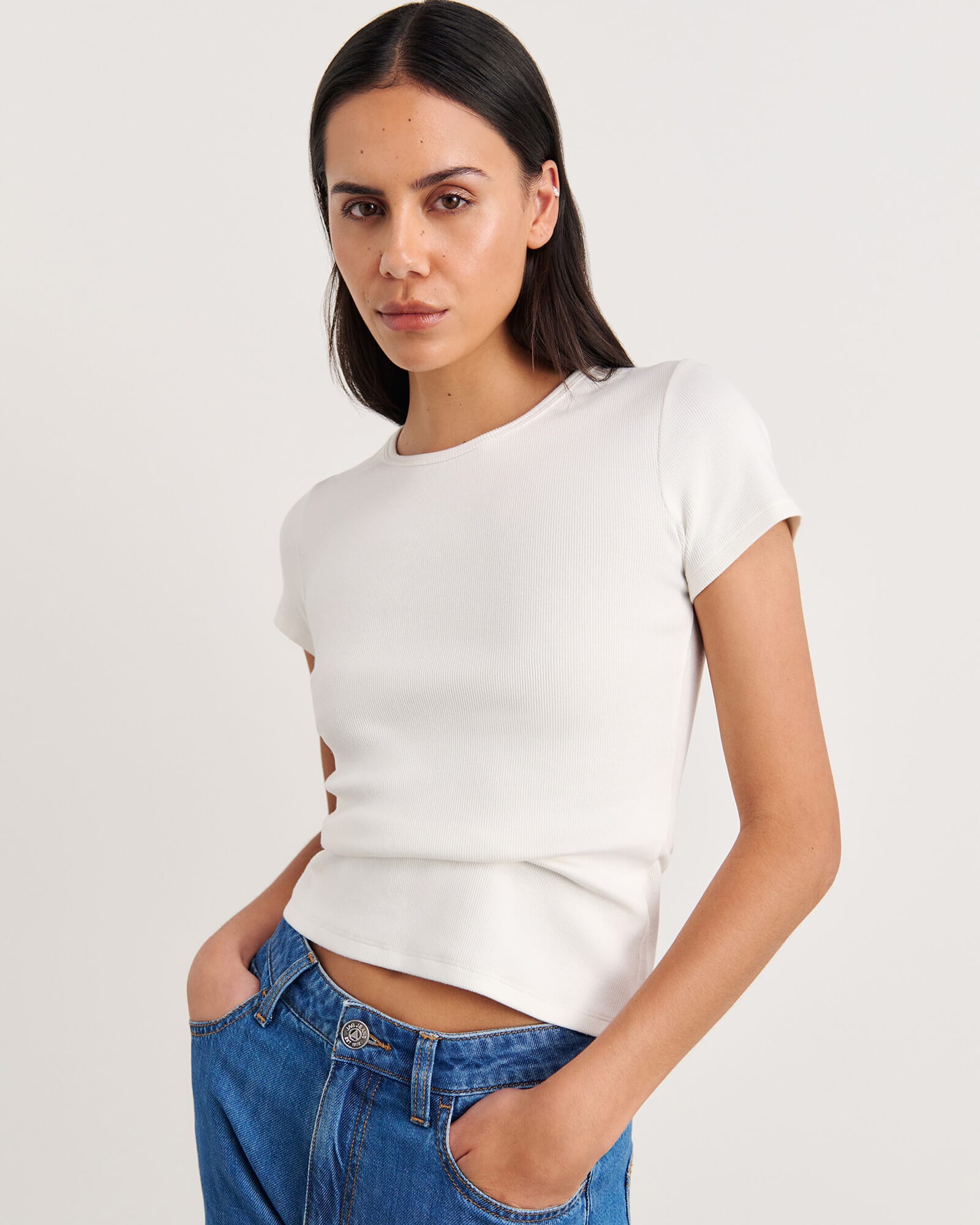 JAG kate baby tee white
