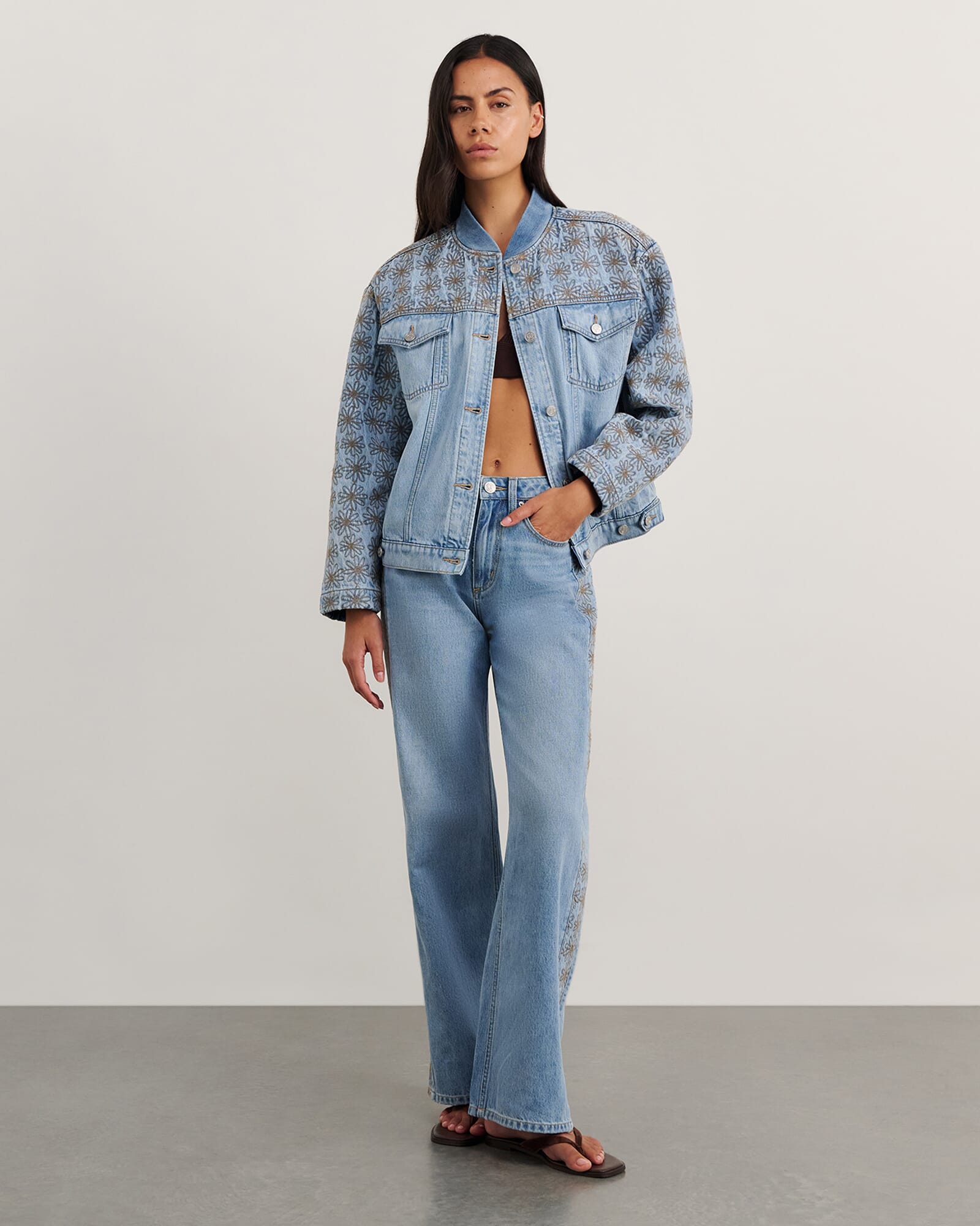 JAG fleur slouch jean midbluewash