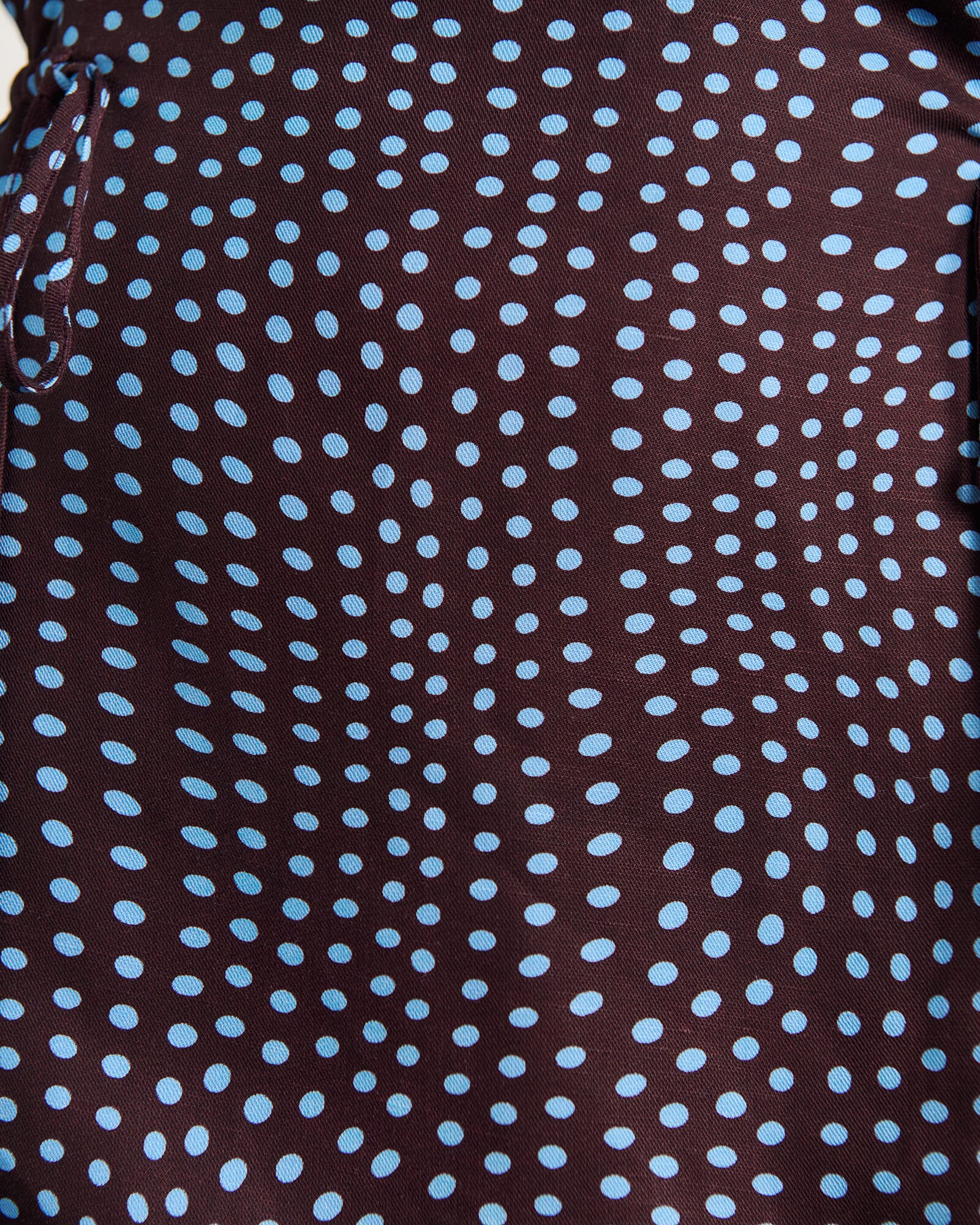 JAG ania spot long sleeve dress brownmulti