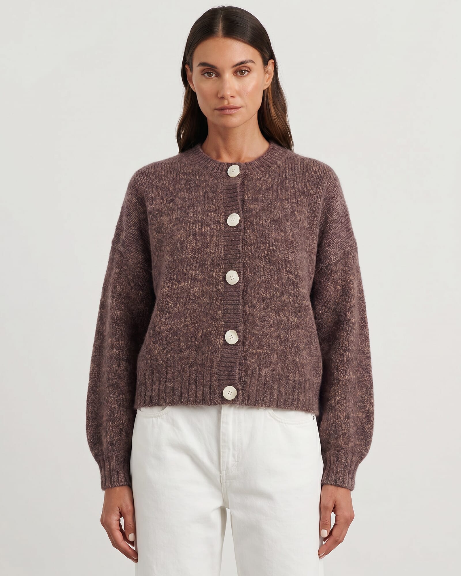 JAG lily fluffy knit cardigan burnthenna