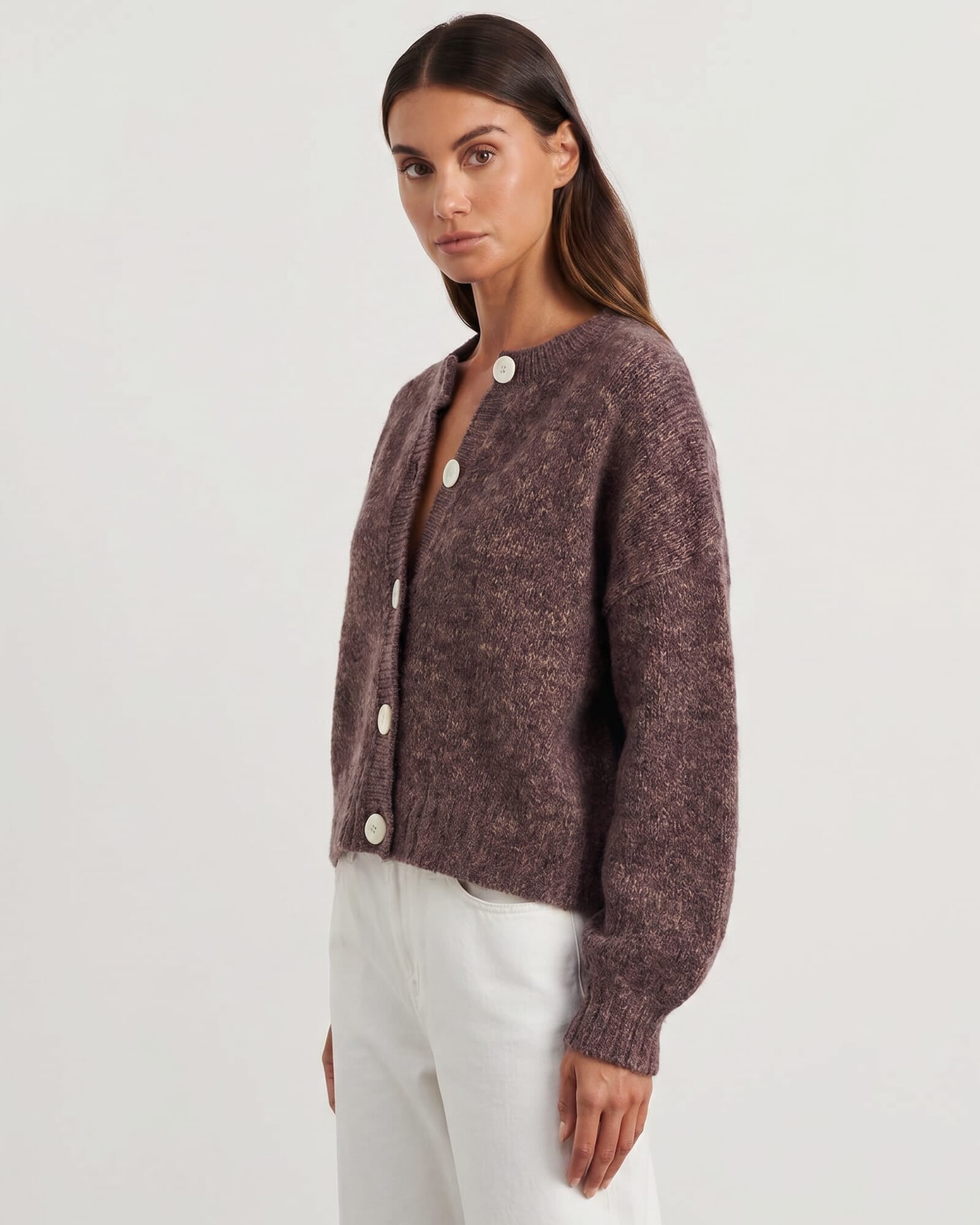 JAG lily fluffy knit cardigan burnthenna