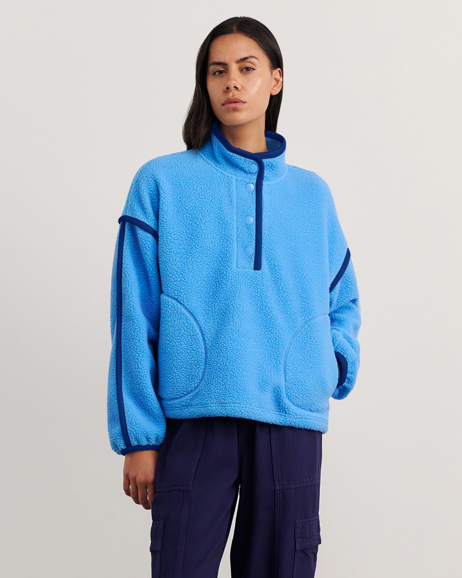 JAG polar fleece sweater belleblue