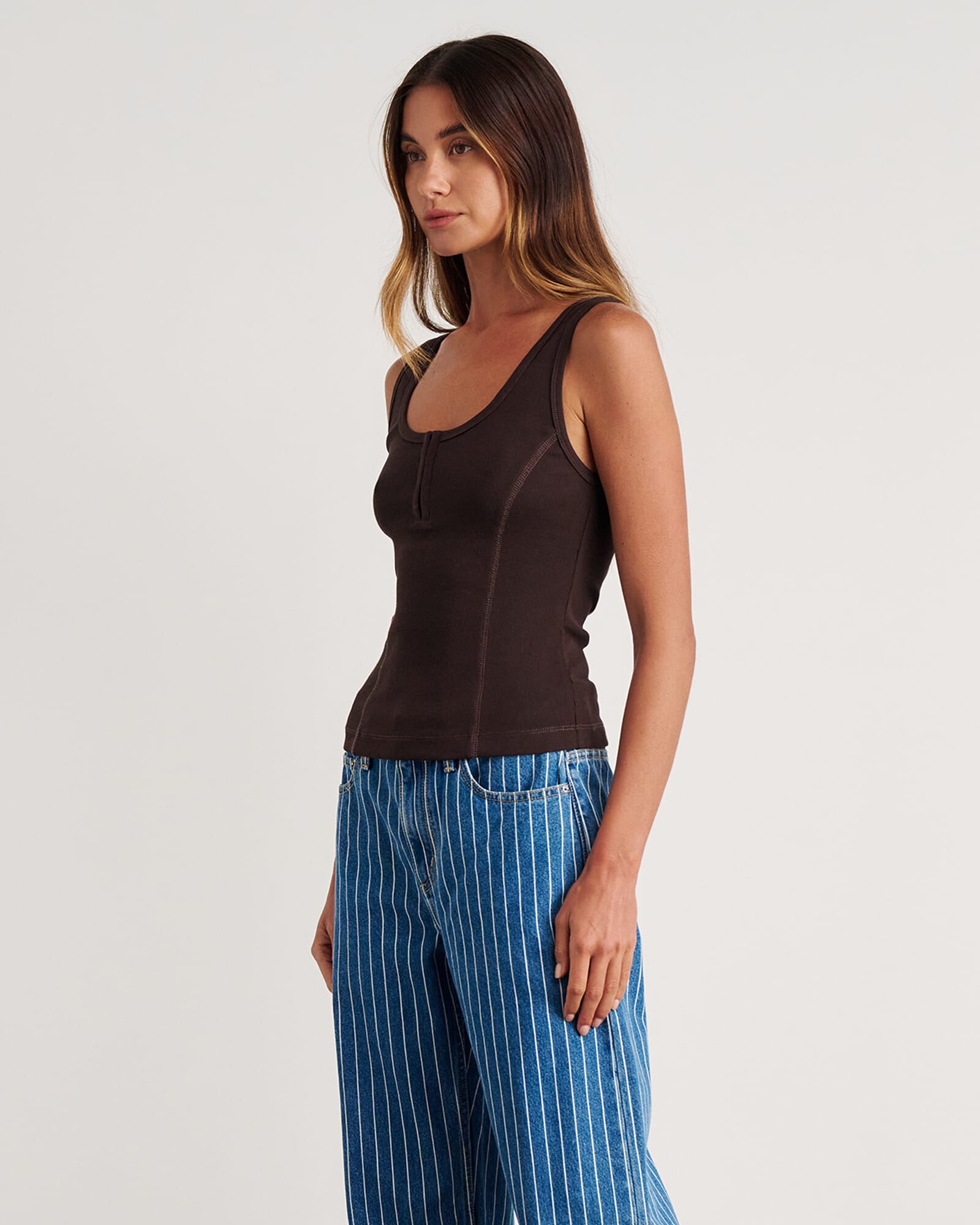 JAG kate bodice tank brownmulti