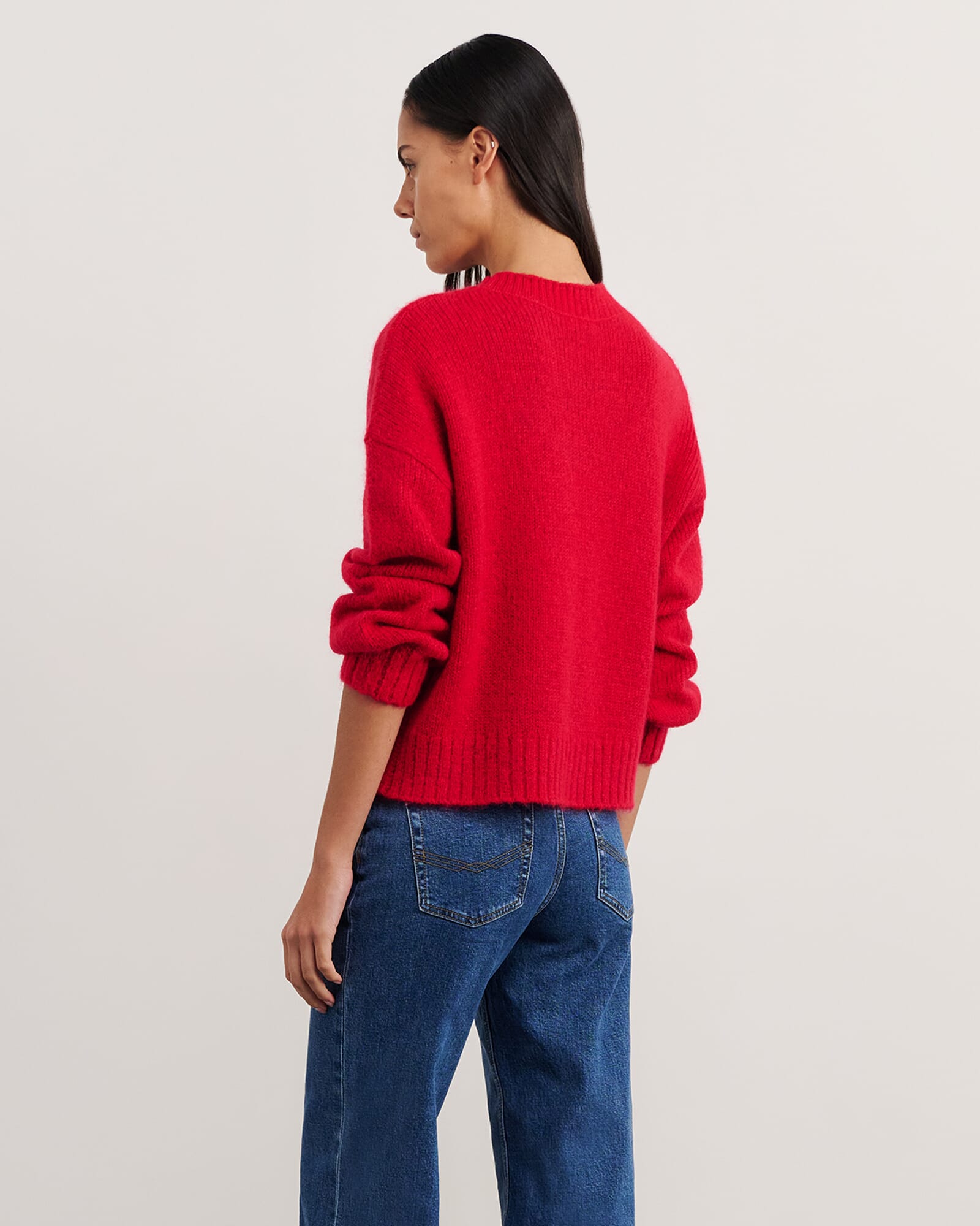 JAG lily crew sweater brightred