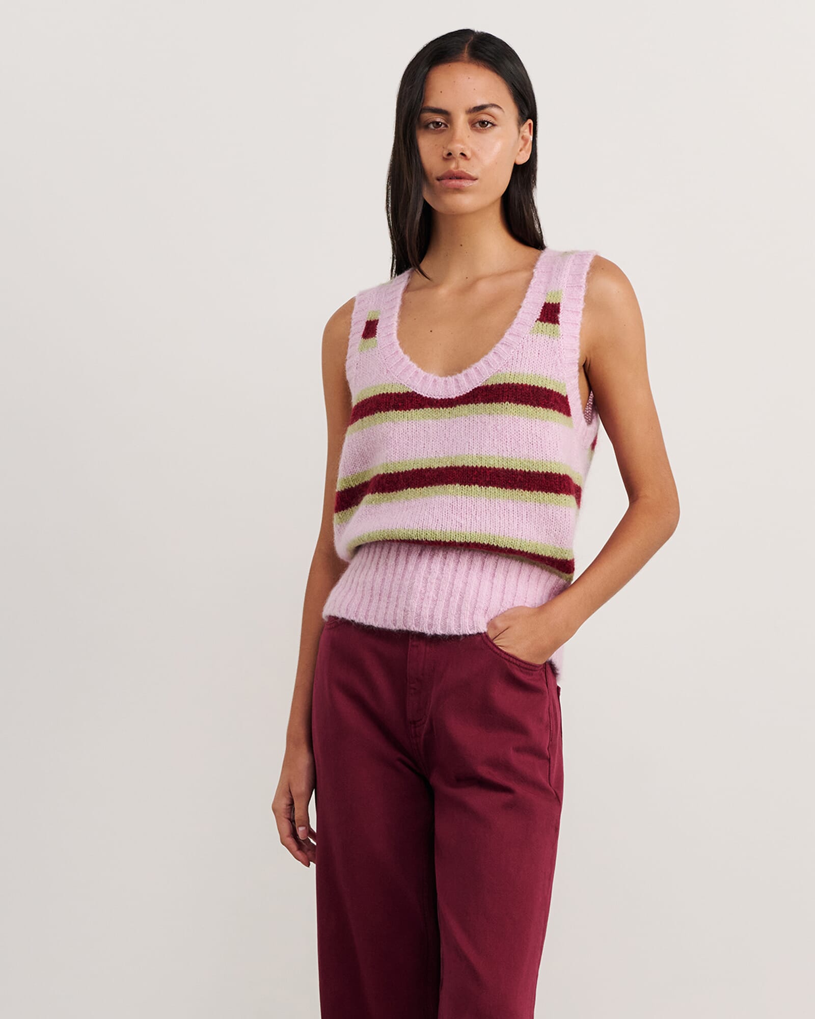 JAG lily vest pinkgreen