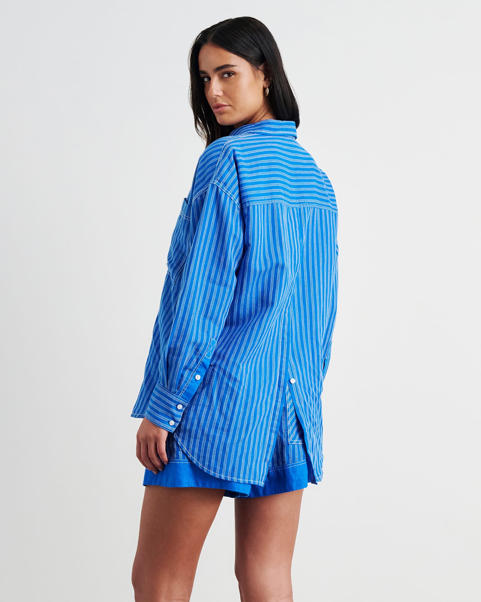 JAG winona stripe shirt bluemulti