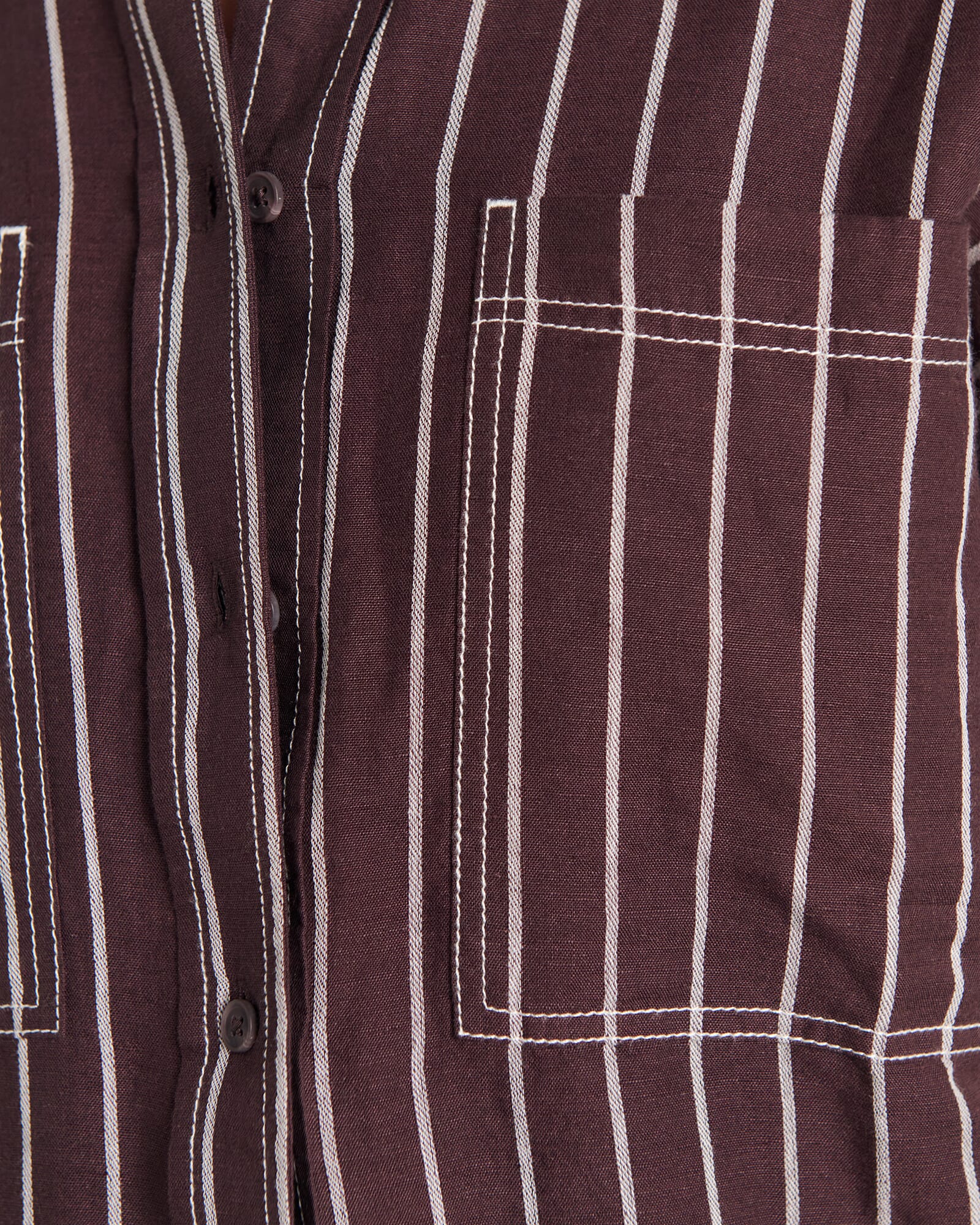 JAG winona stripe shirt brownmulti