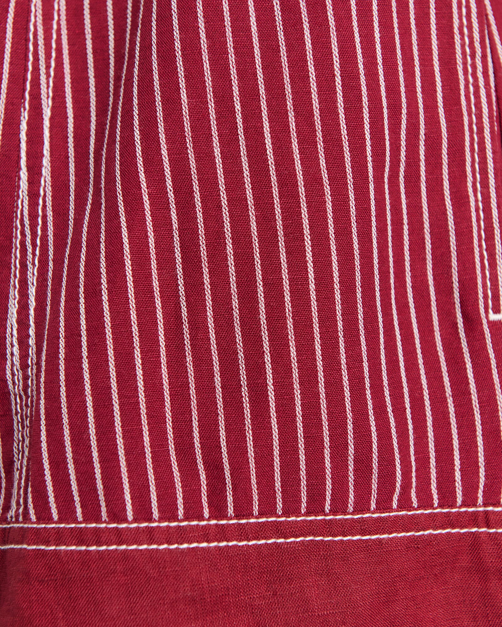 JAG gigi stripe pull on short ivoryburgundy