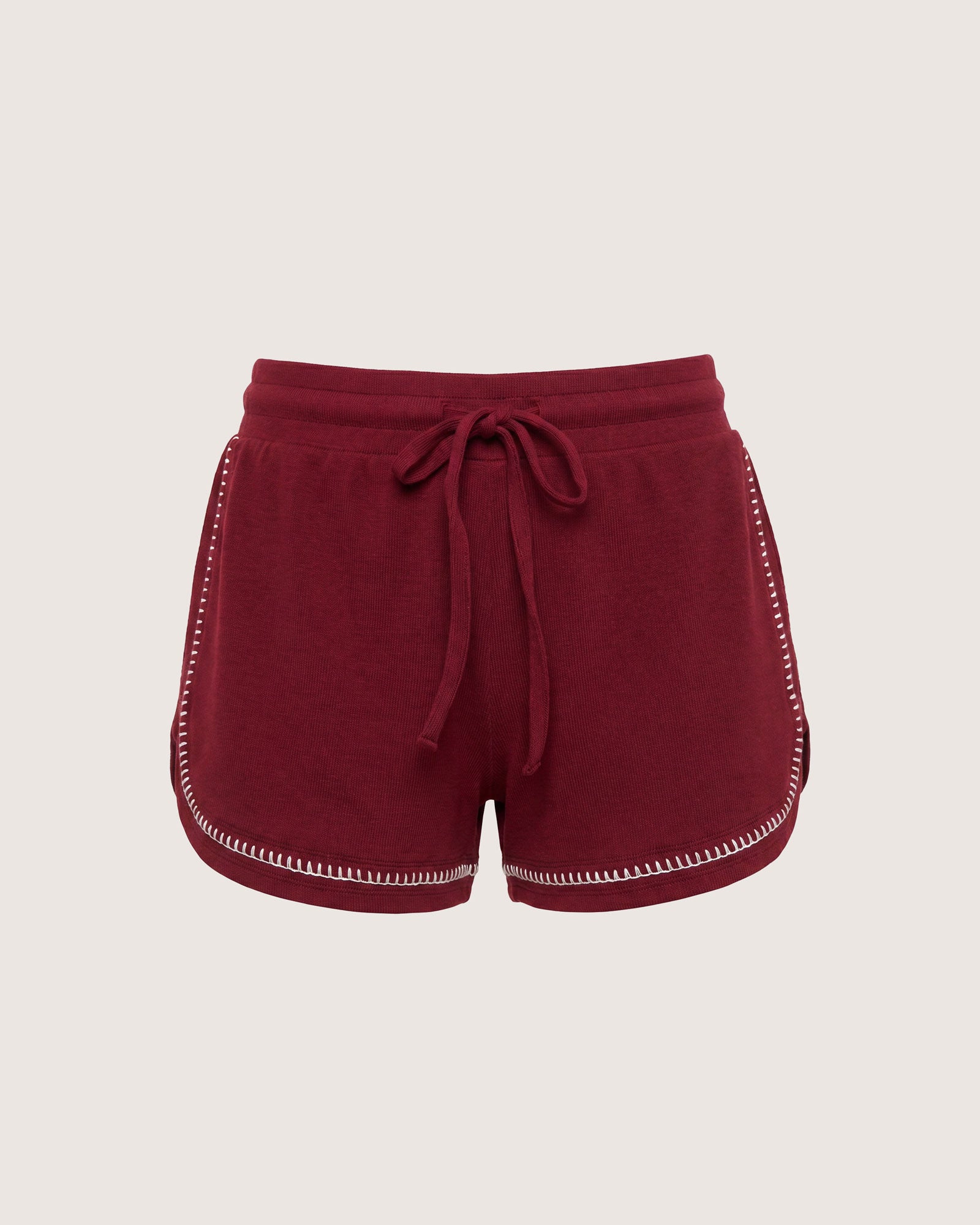 JAG celina blanket stitch short burgundy