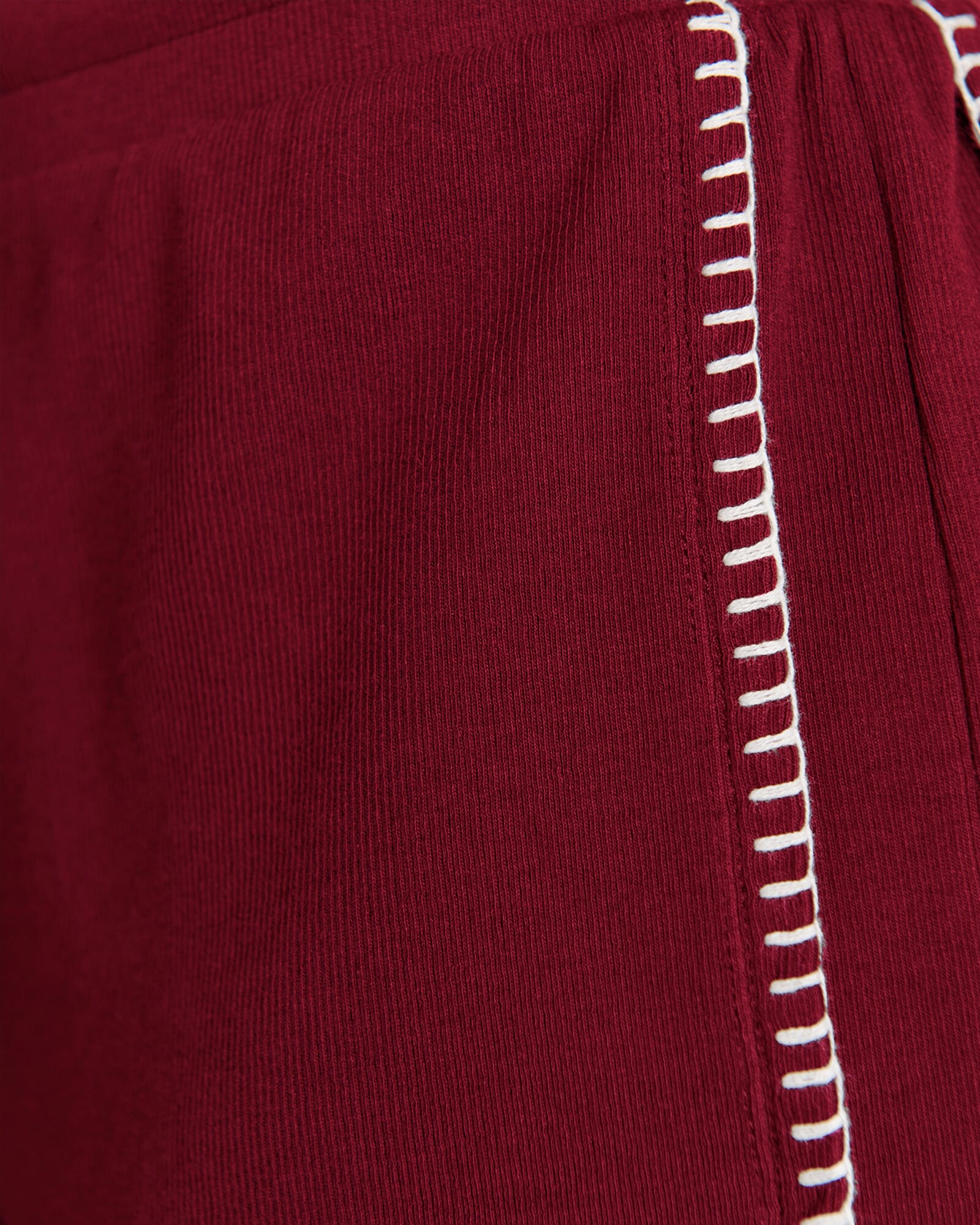 JAG celina blanket stitch short burgundy