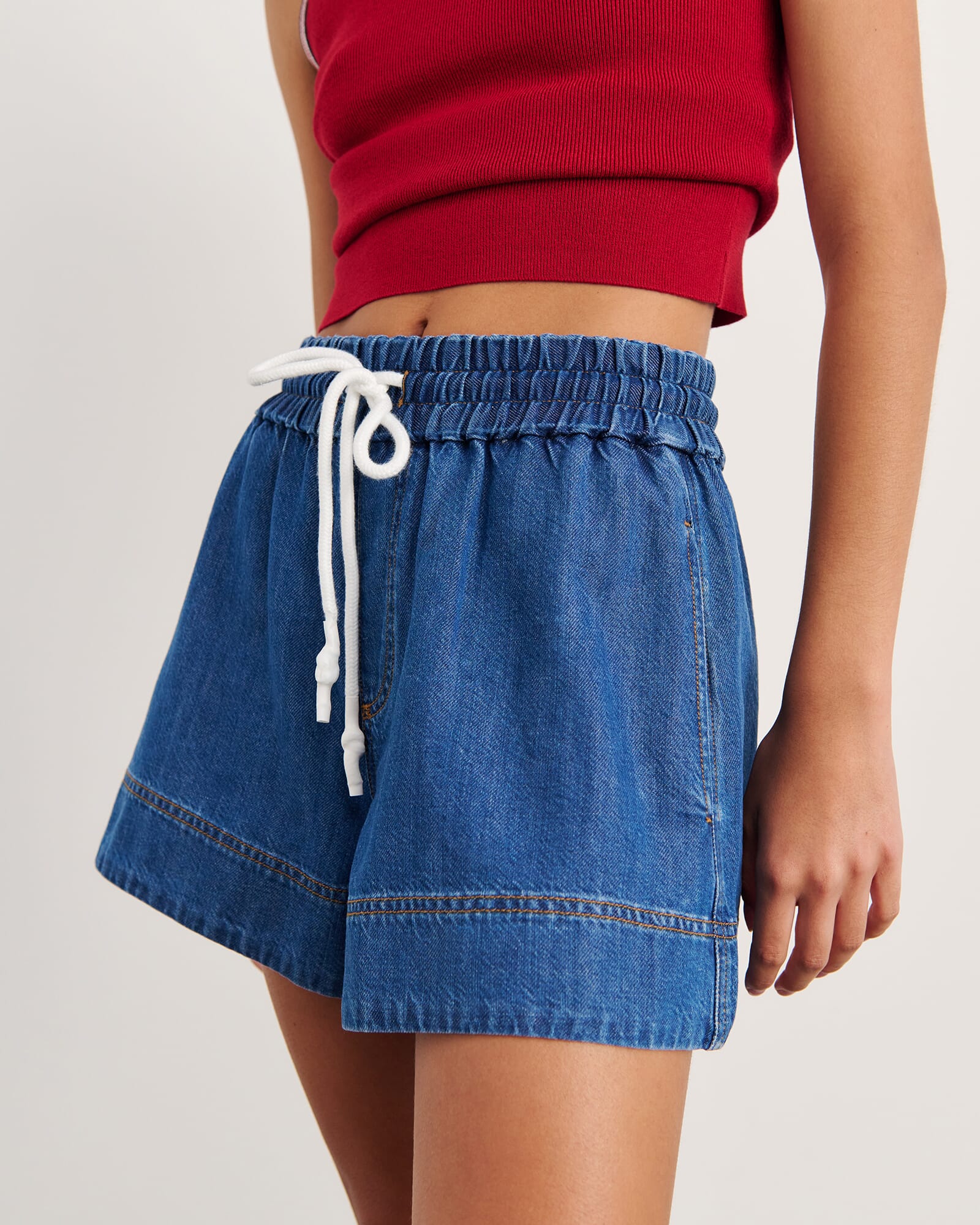 JAG loe denim pull on short bluevintage
