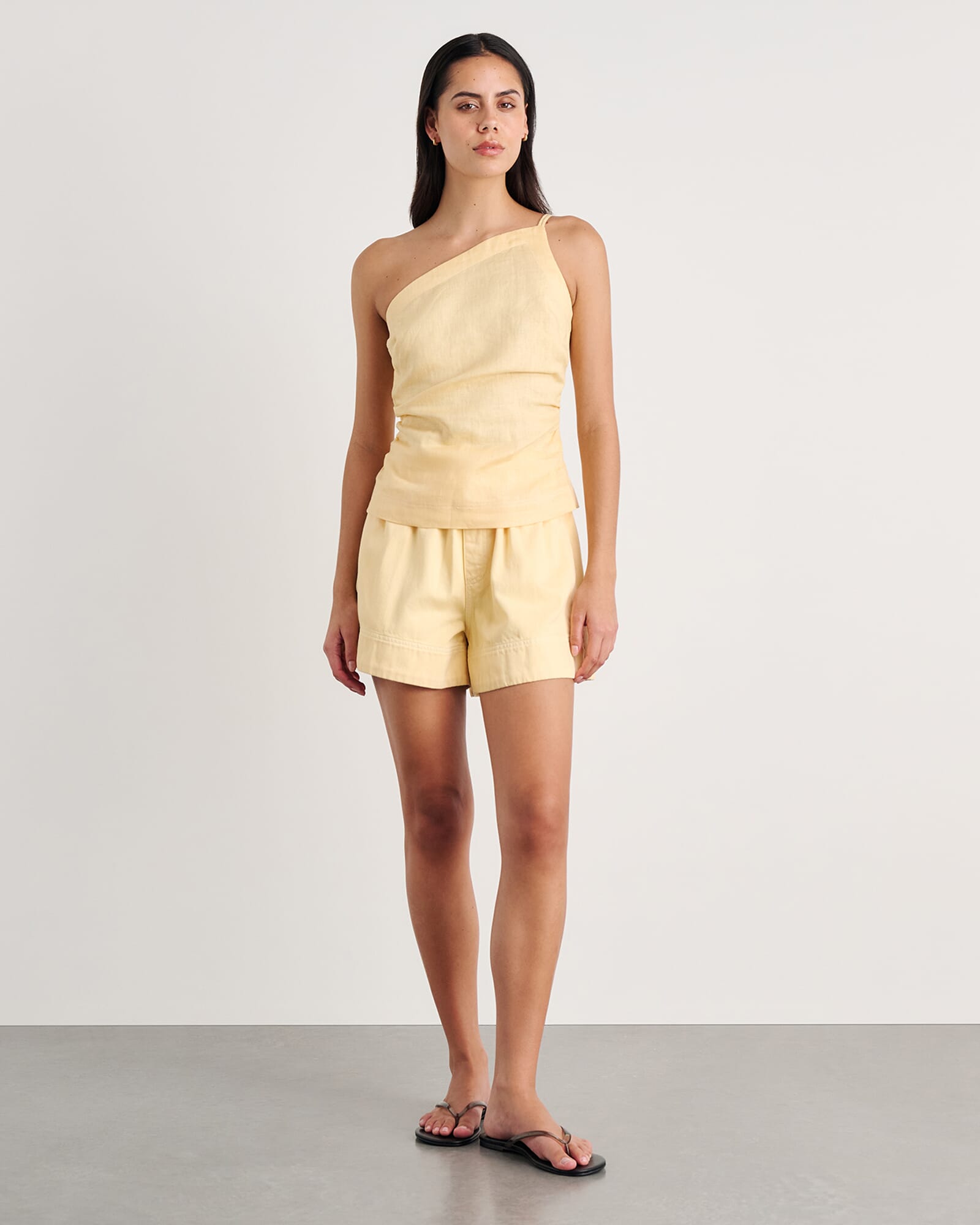 JAG sabine one shoulder top butter