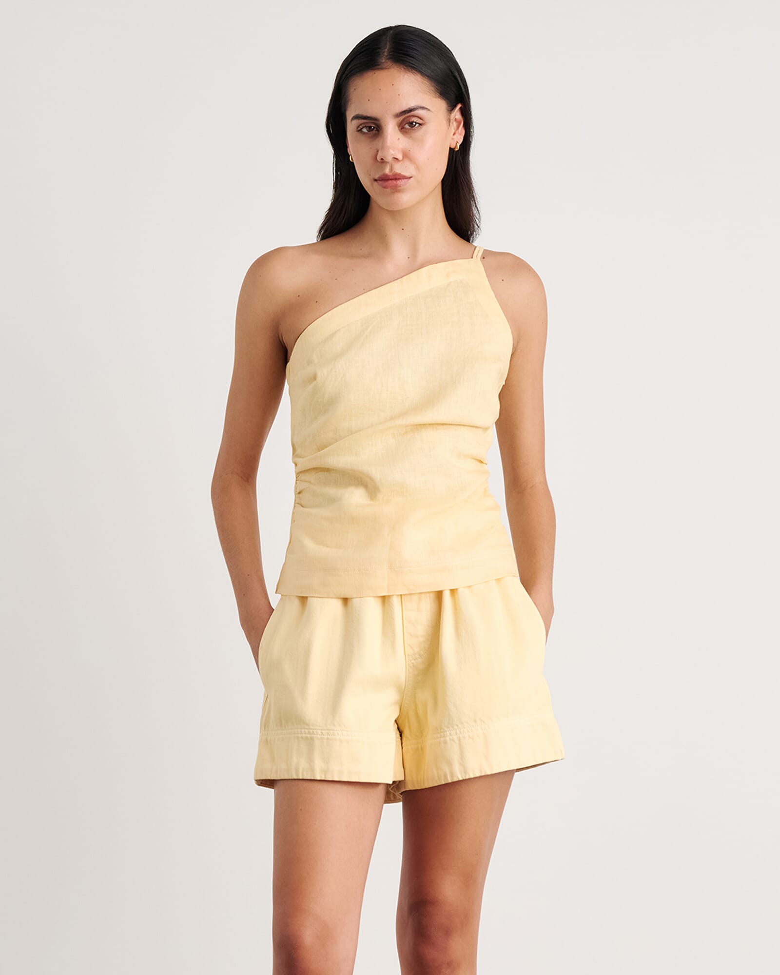 JAG sabine one shoulder top butter