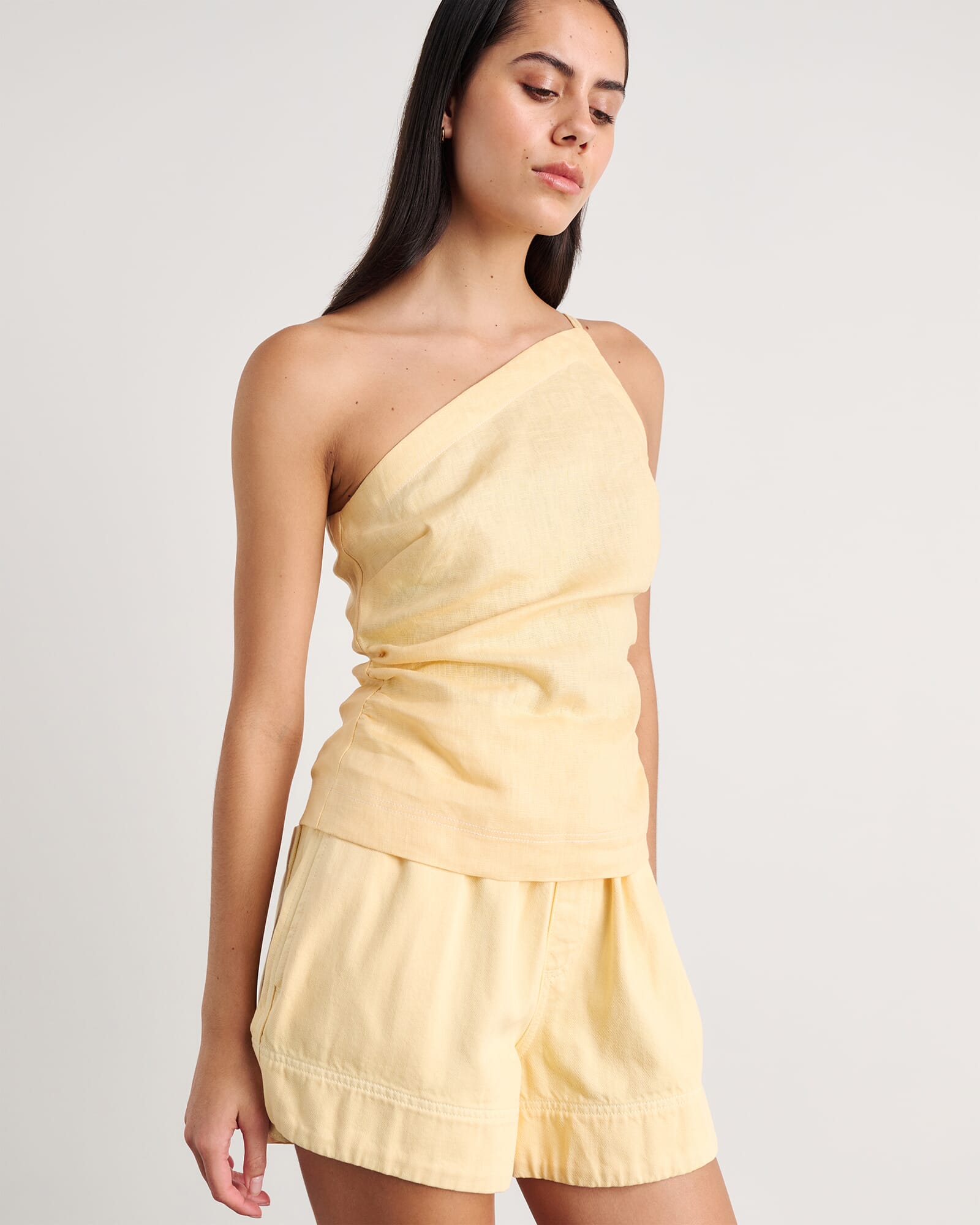 JAG sabine one shoulder top butter