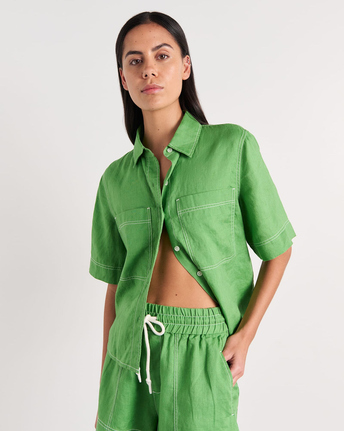 Gigi Linen Relaxed Ss Shirt