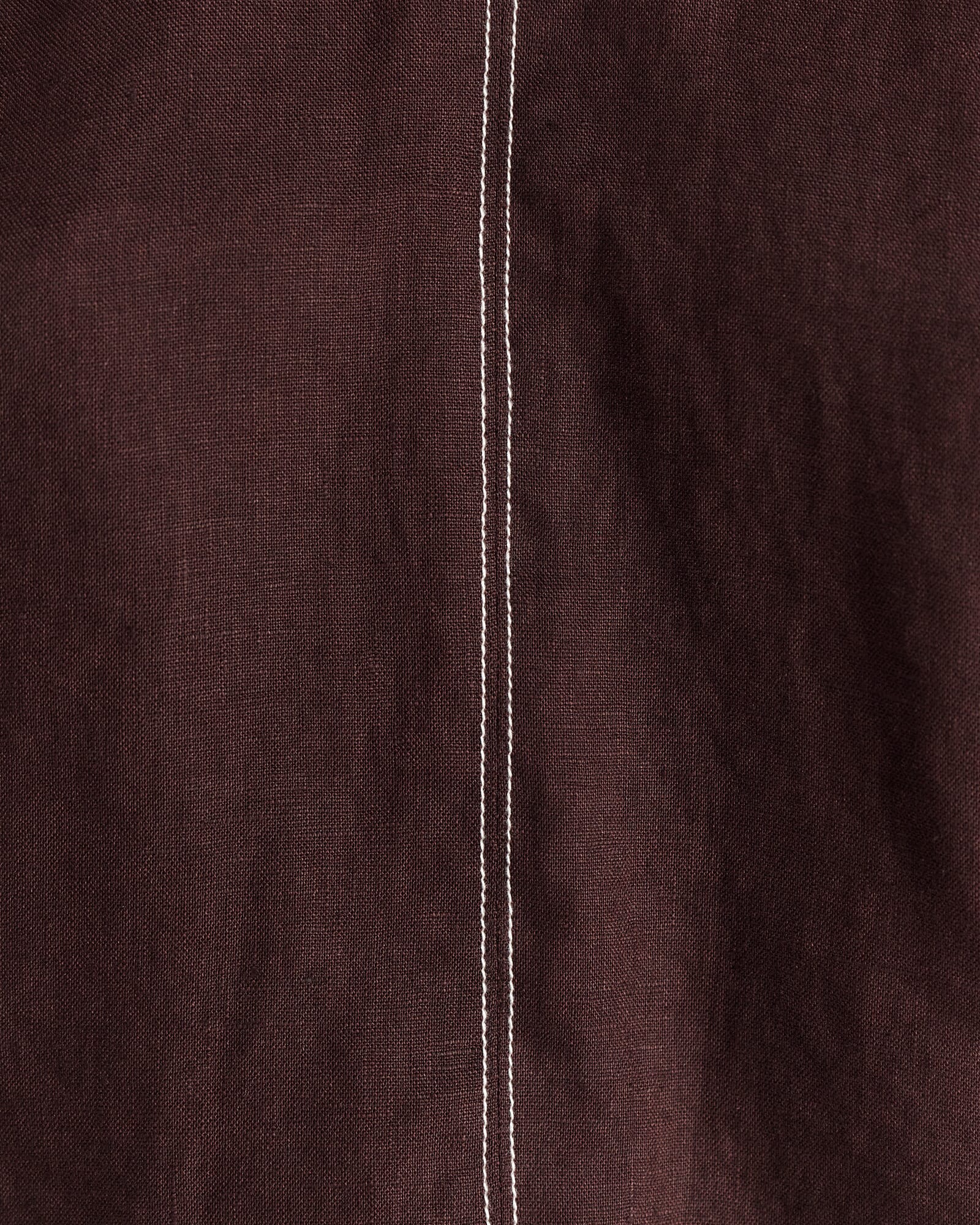 JAG ann linen open back top darkchocolate
