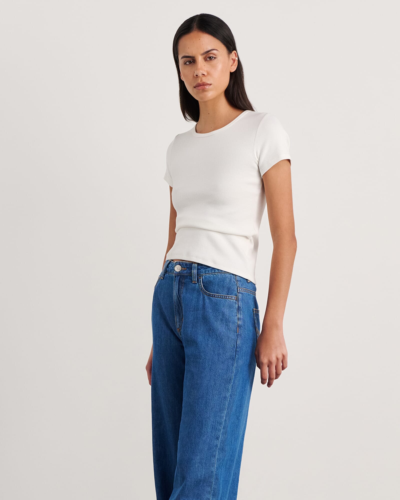 JAG kate baby tee white
