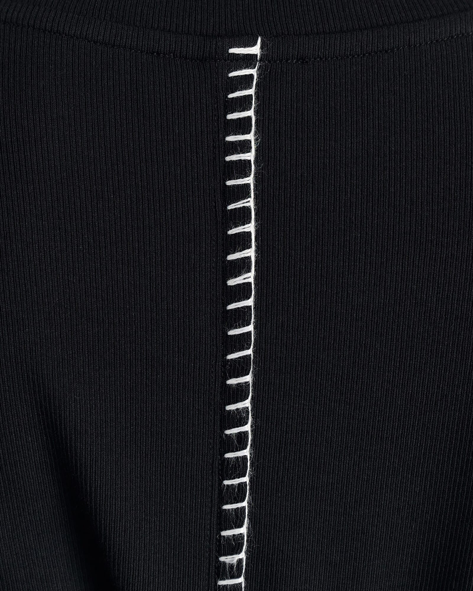 JAG celina blanket stitch tee black