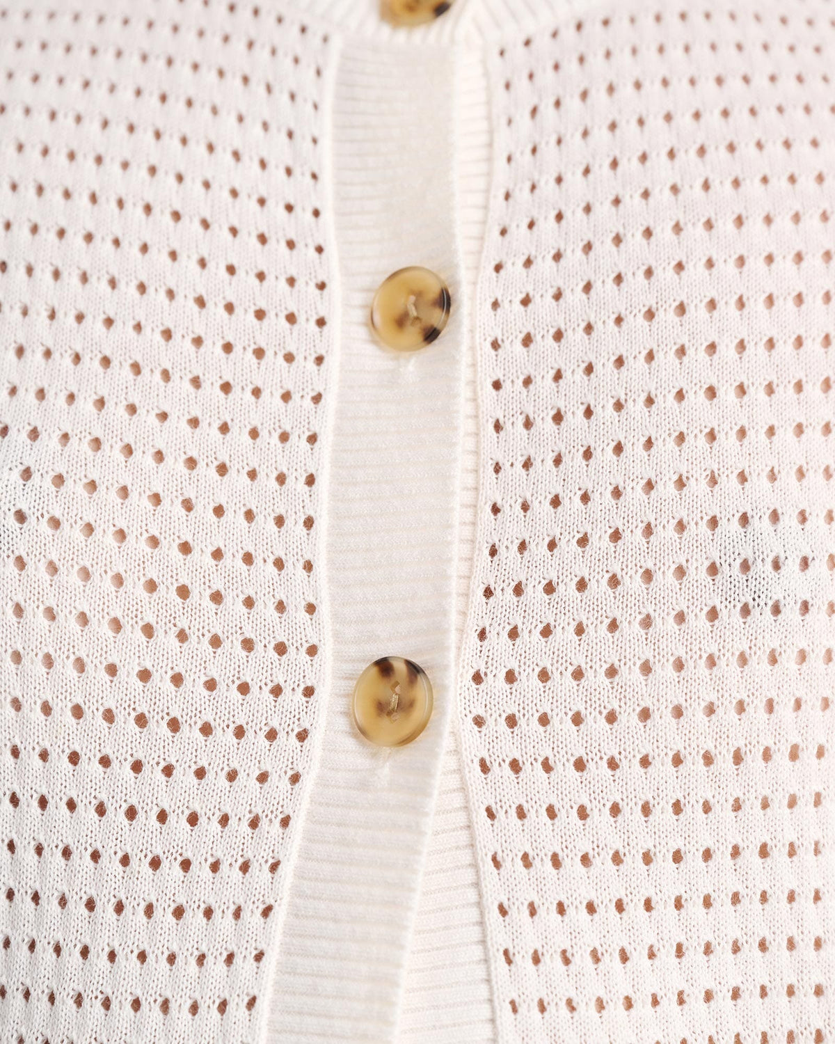 JAG brita longline knit vest milk