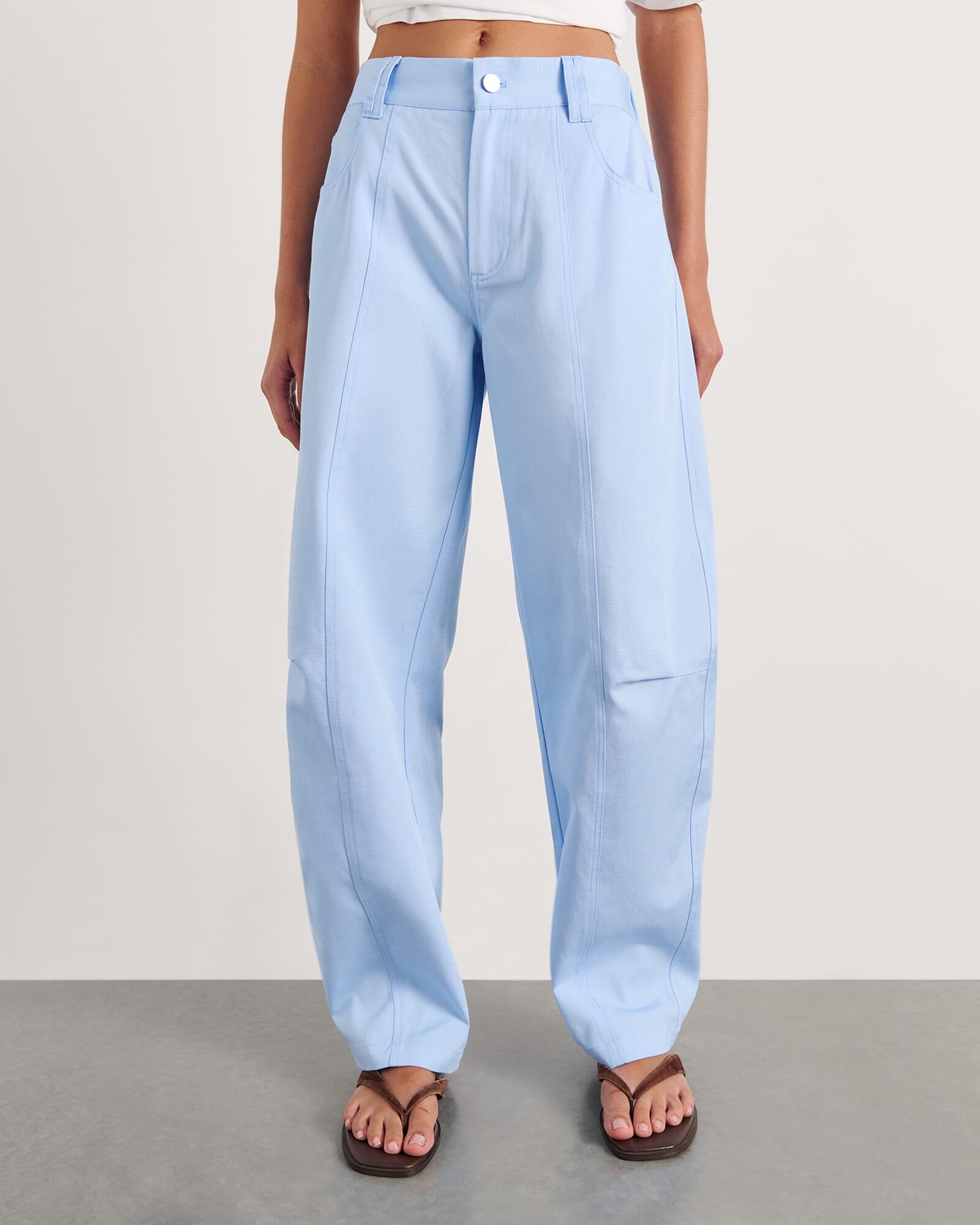 Pia Canvas Barrel Pant