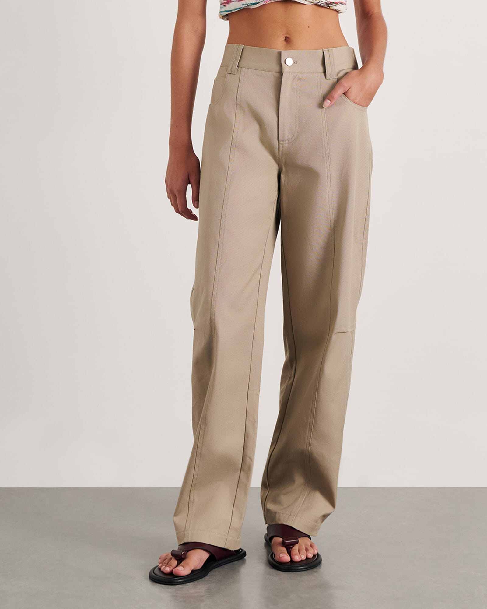 Pia Canvas Barrel Pant