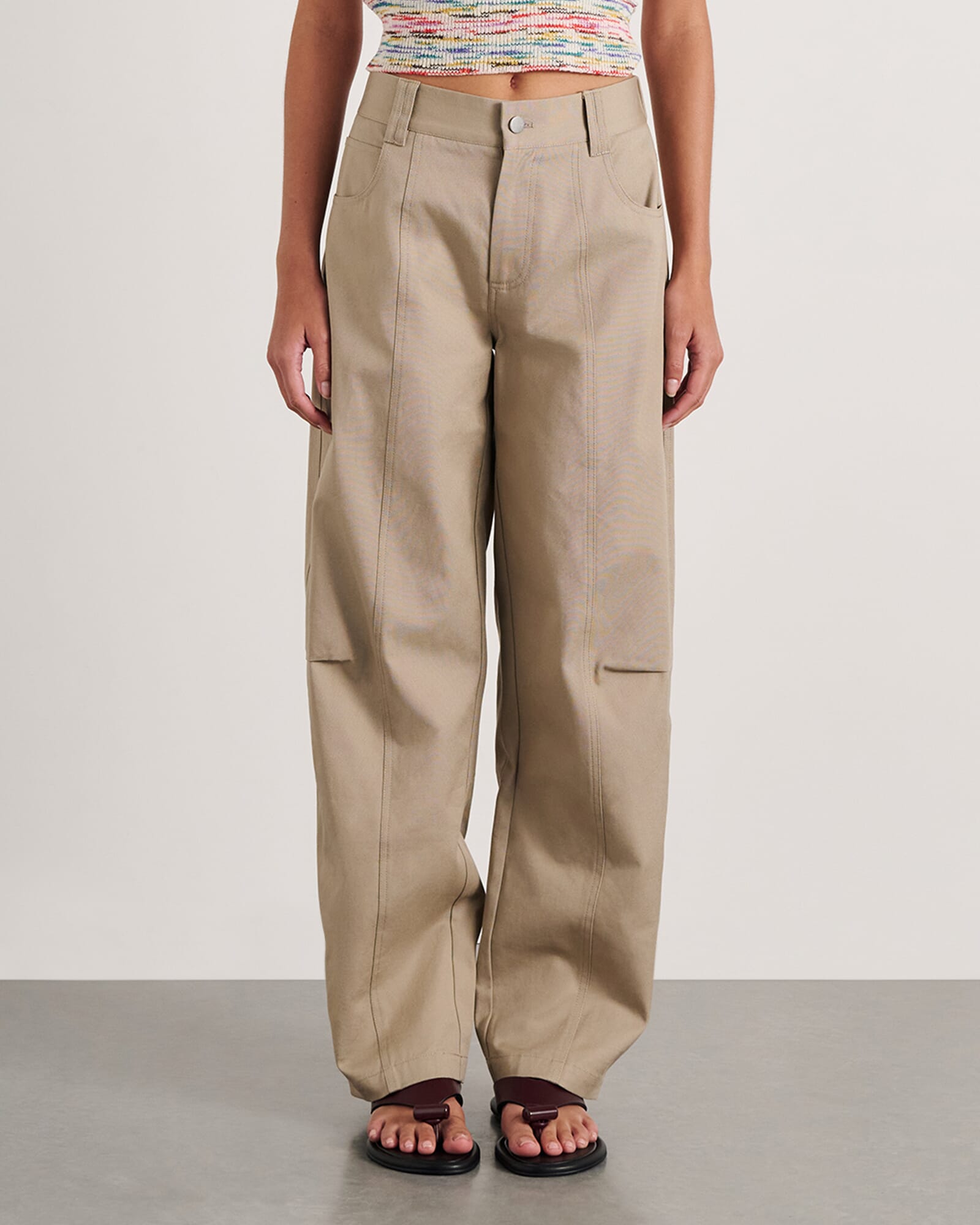 Pia Canvas Barrel Pant