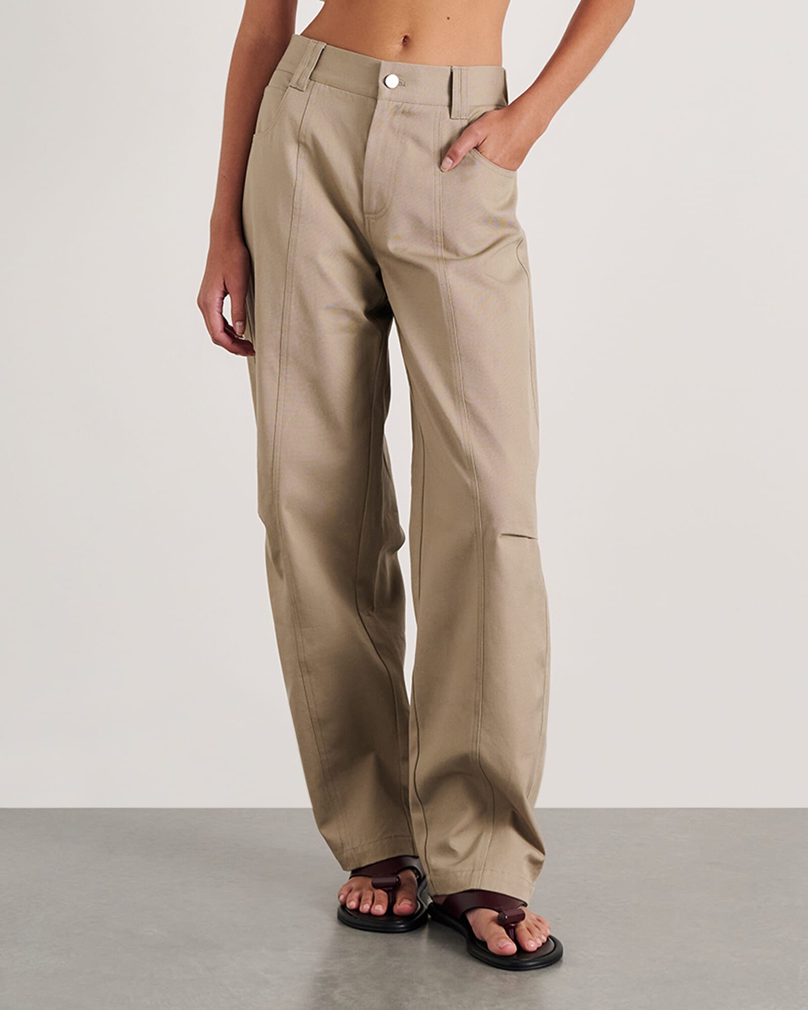 Pia Canvas Barrel Pant