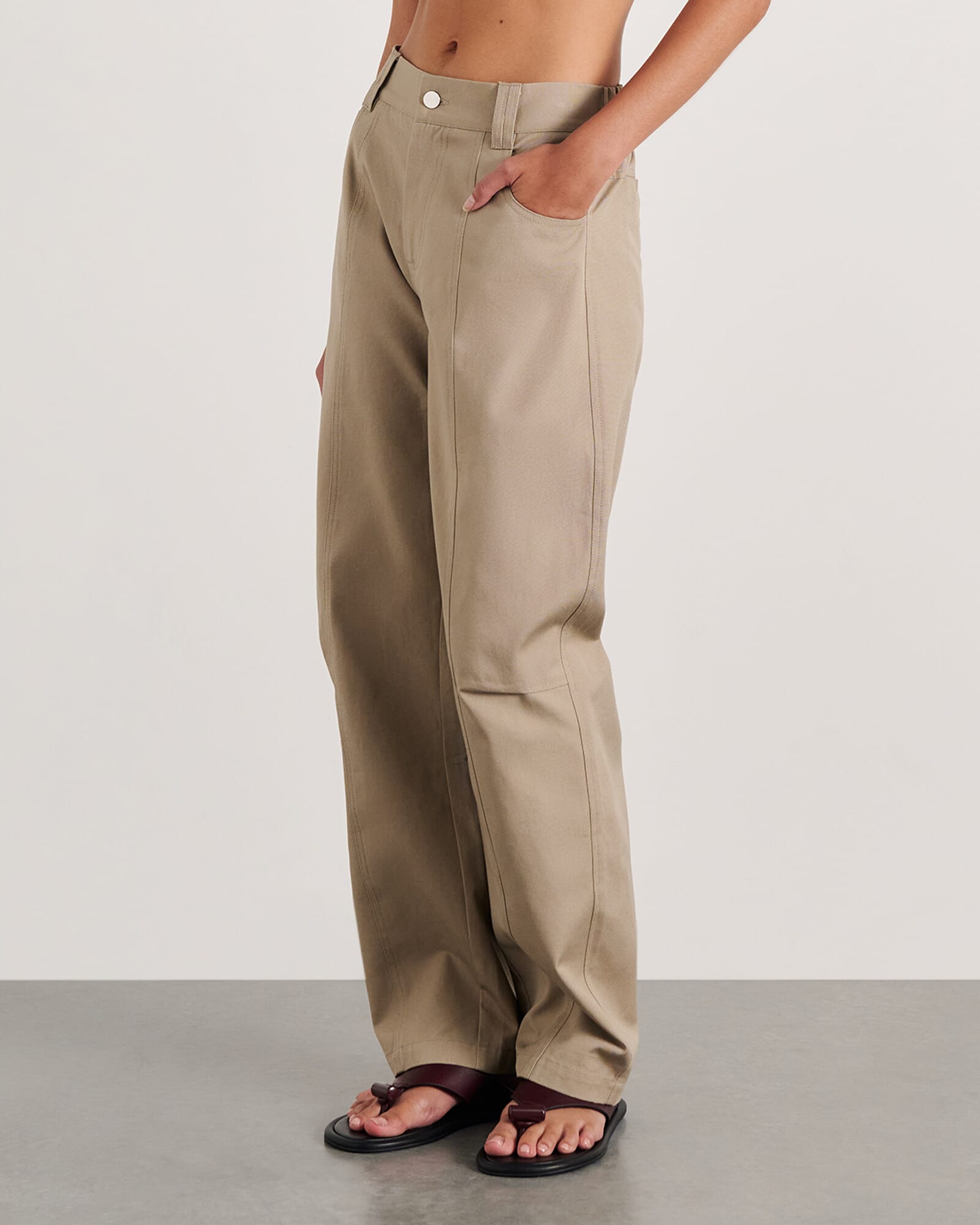 Pia Canvas Barrel Pant