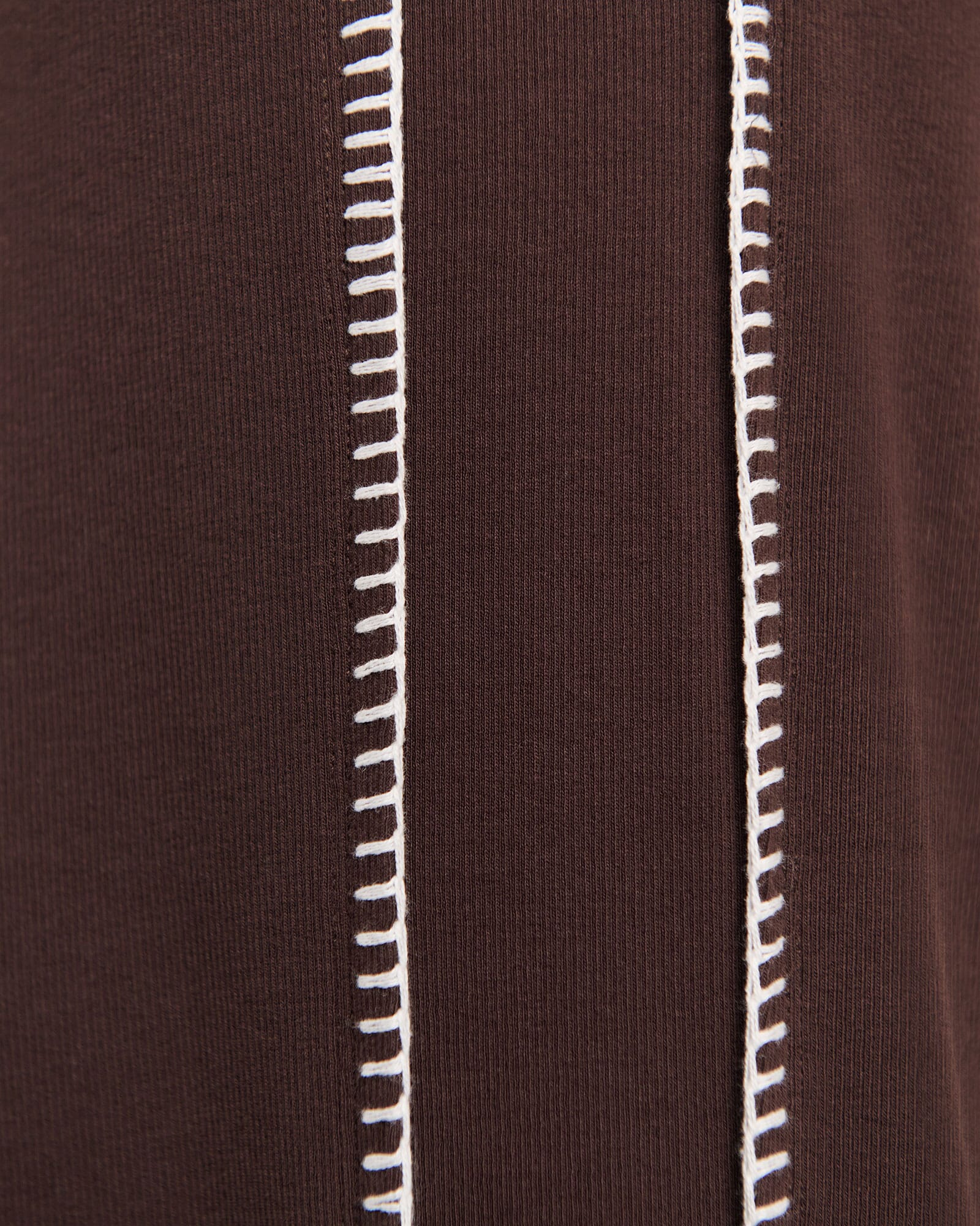 JAG celina blanket stitch pant darkchocolate