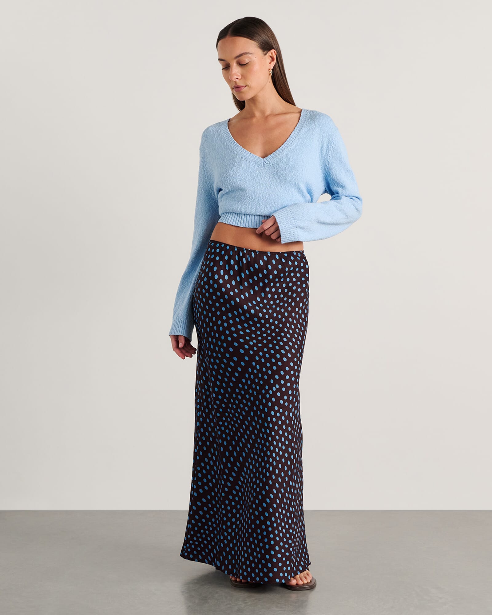 JAG ania maxi skirt brownmulti