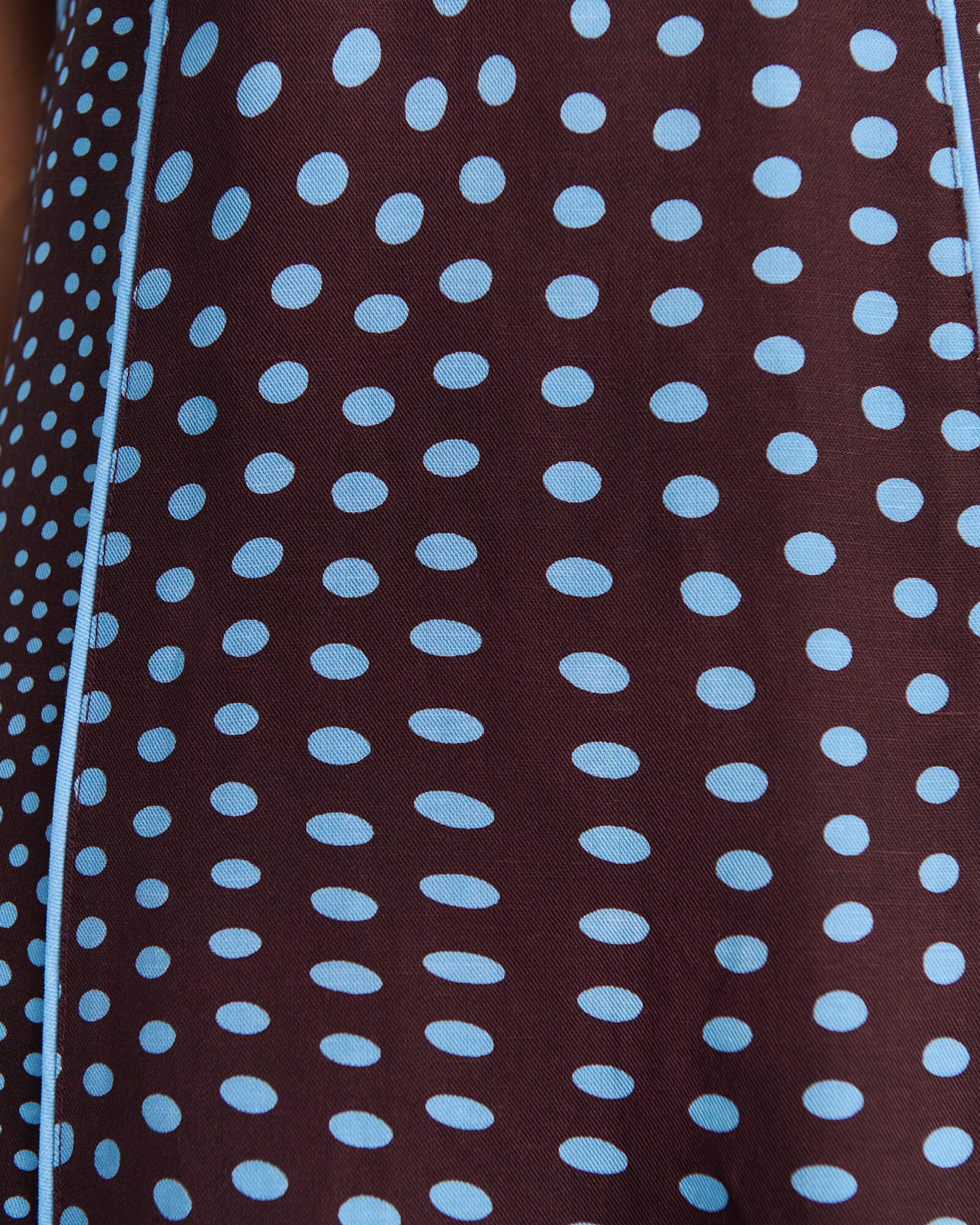 JAG ania spot midi dress brownmulti