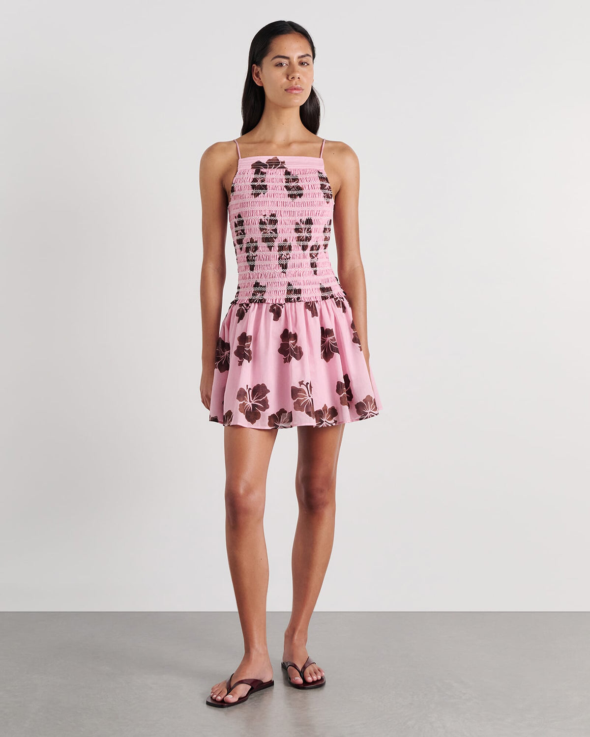 Bobbi Shirred Mini Dress