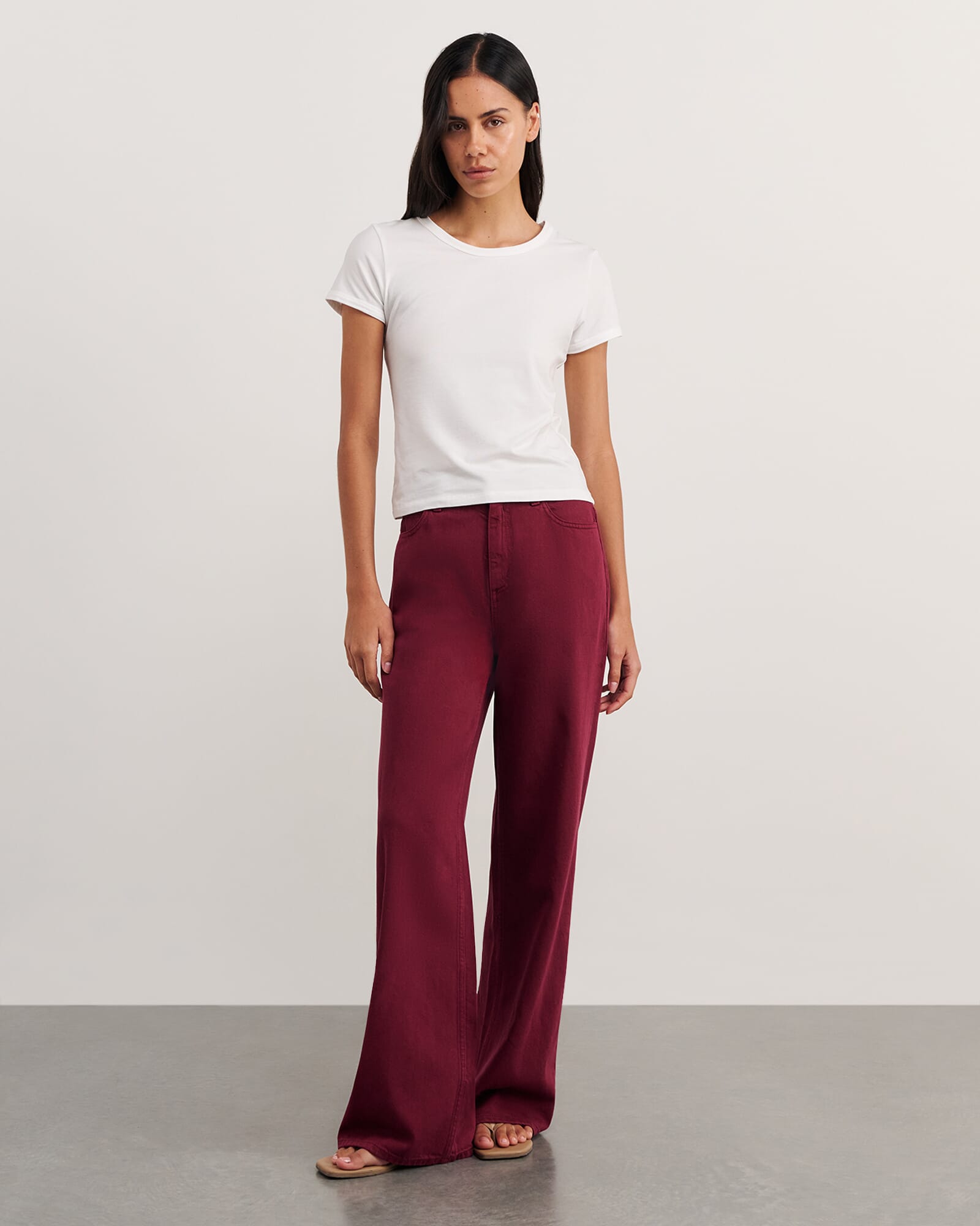 JAG loe mid rise jean wine