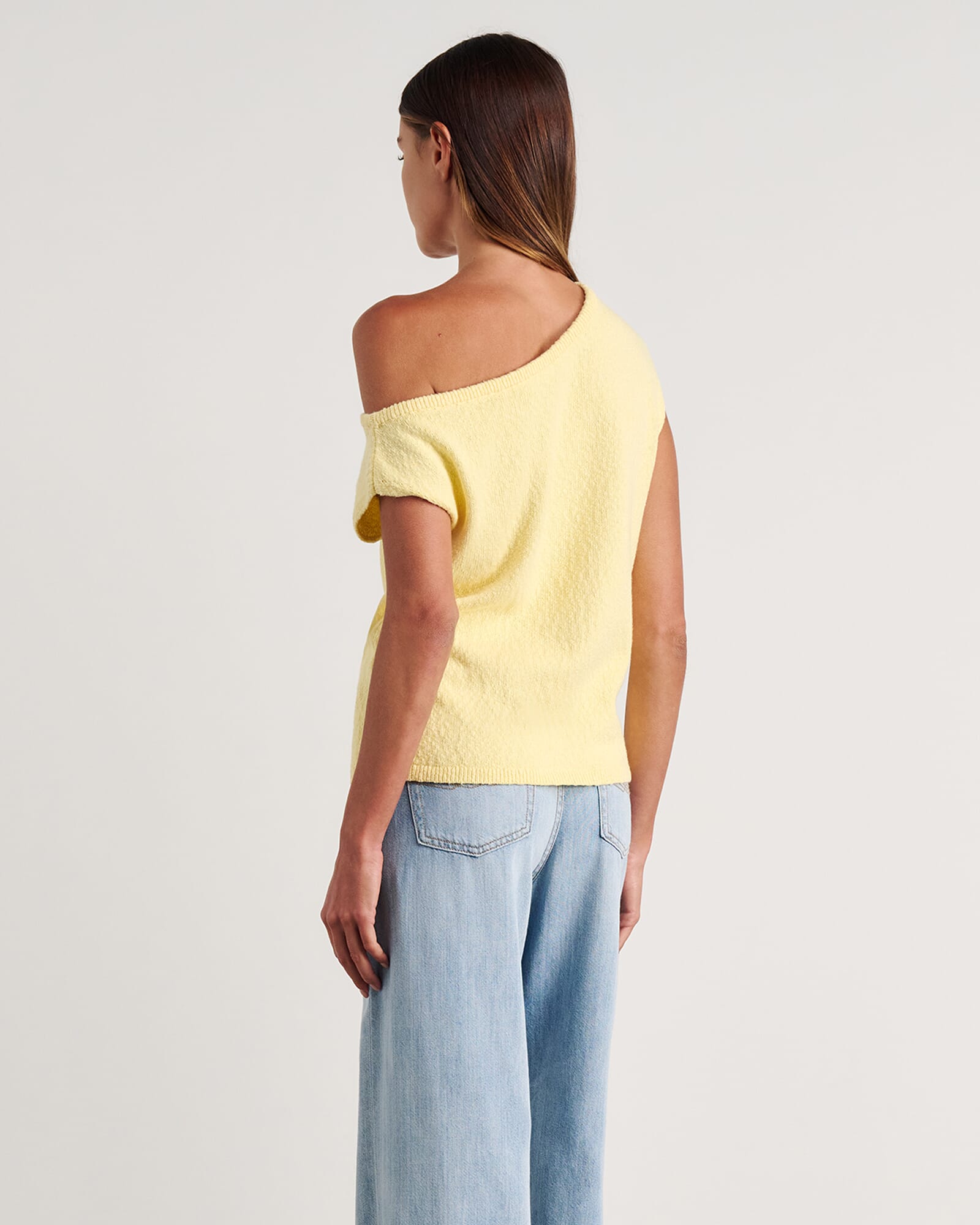 JAG arden off shoulder knit lemonsorbet