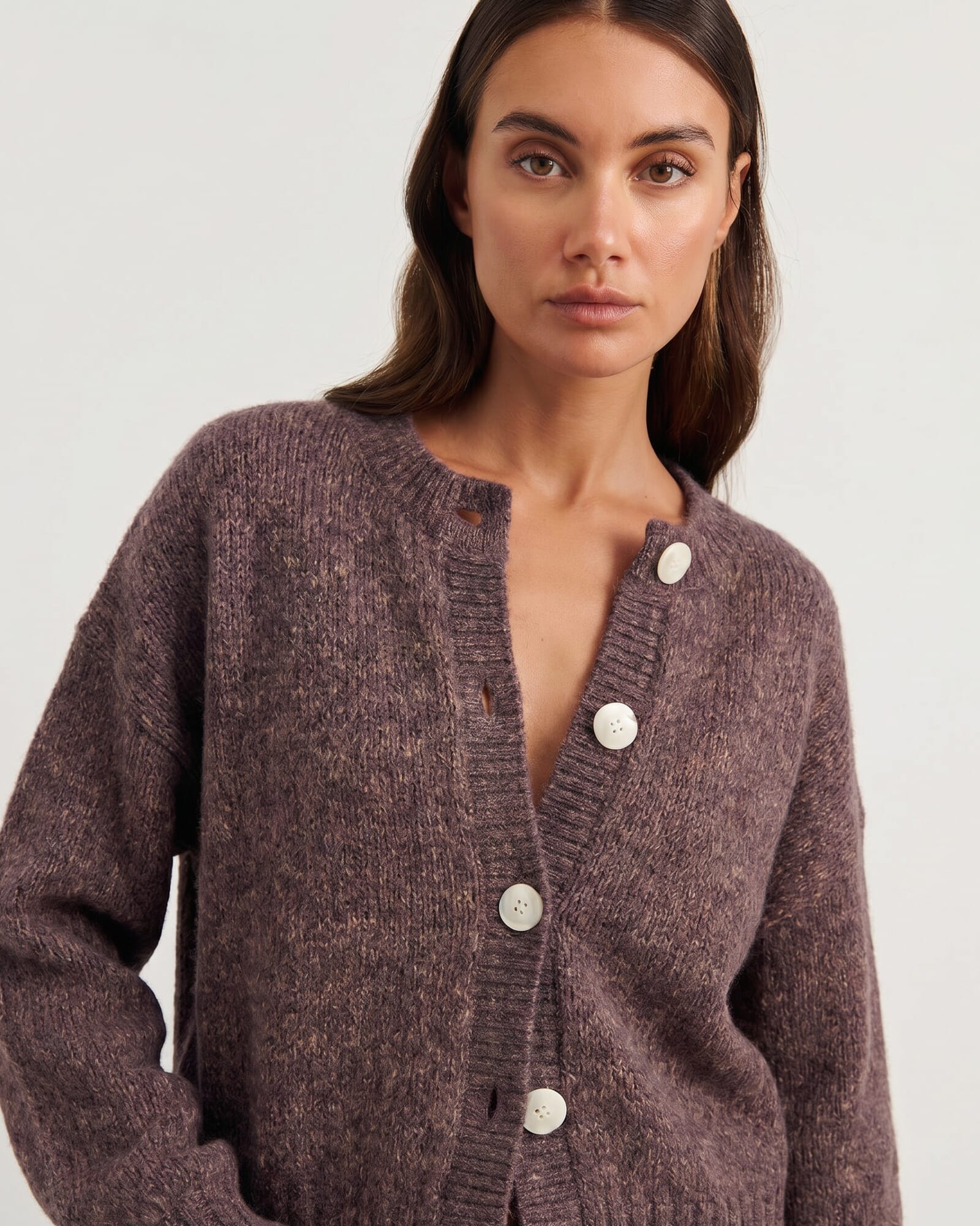 JAG lily fluffy knit cardigan burnthenna