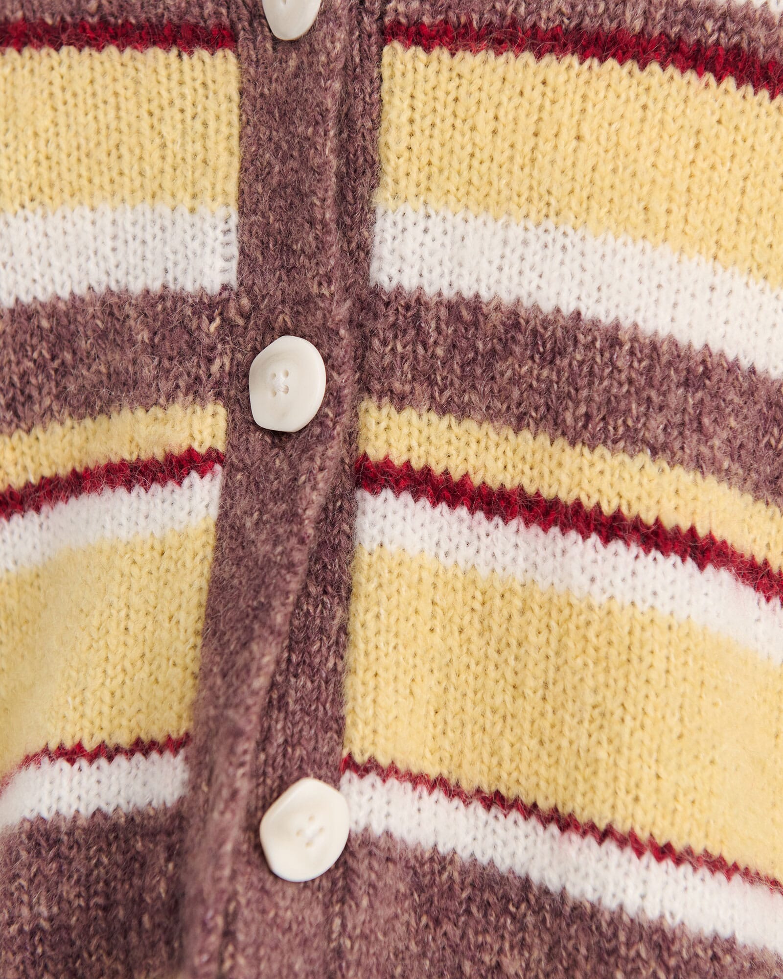 JAG lily fluffy knit cardigan yellowmulti
