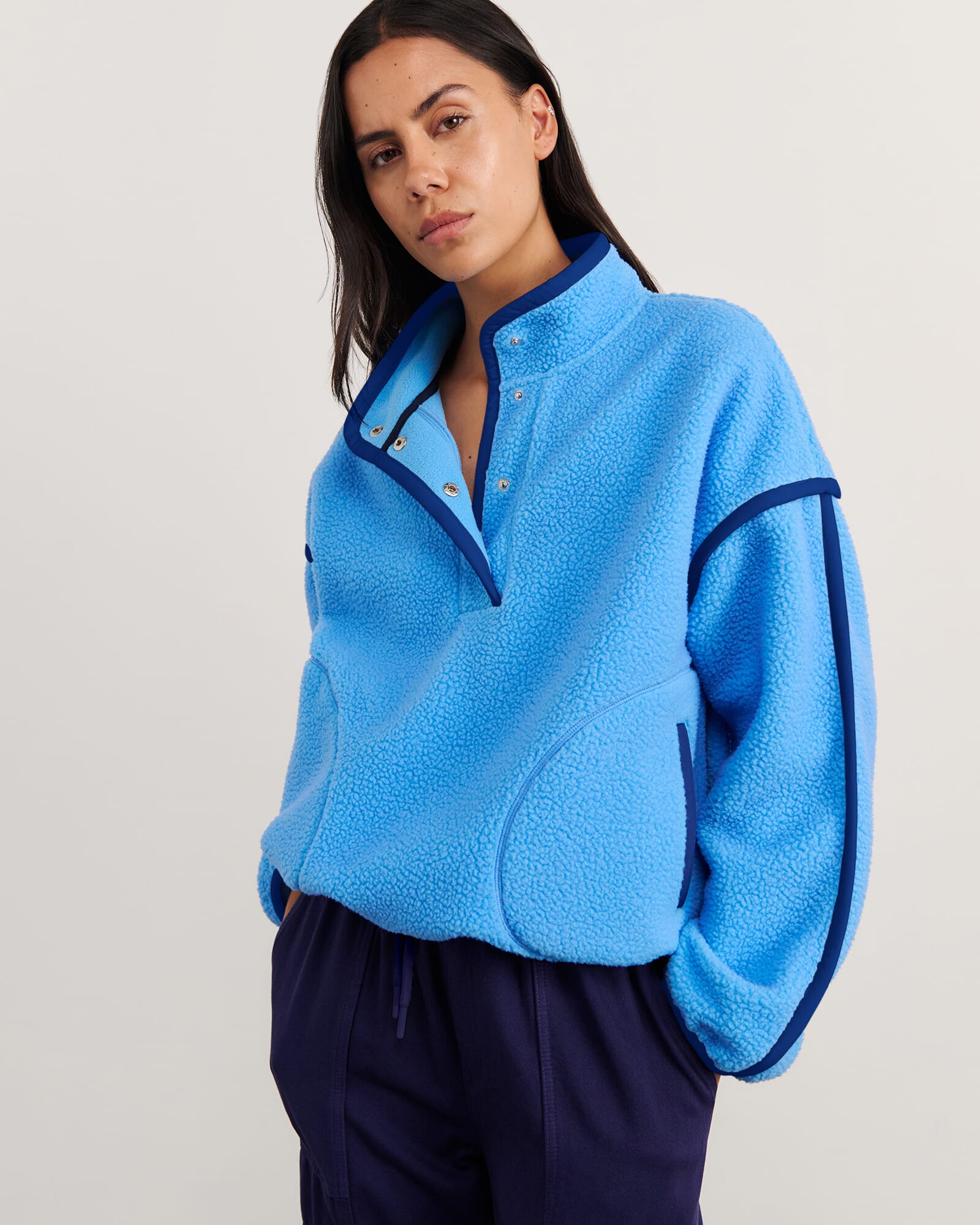 JAG polar fleece sweater belleblue
