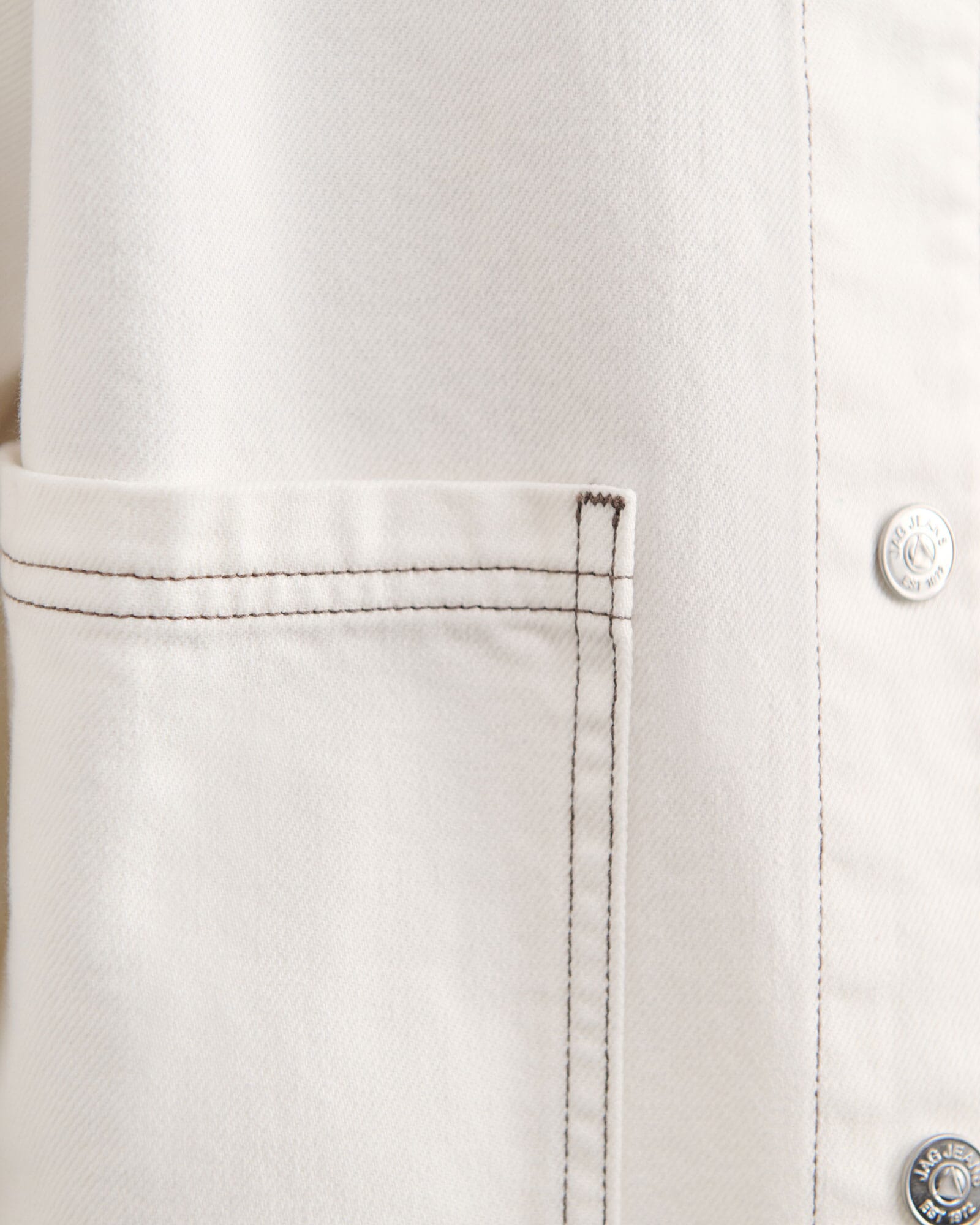 JAG denim barn jacket white