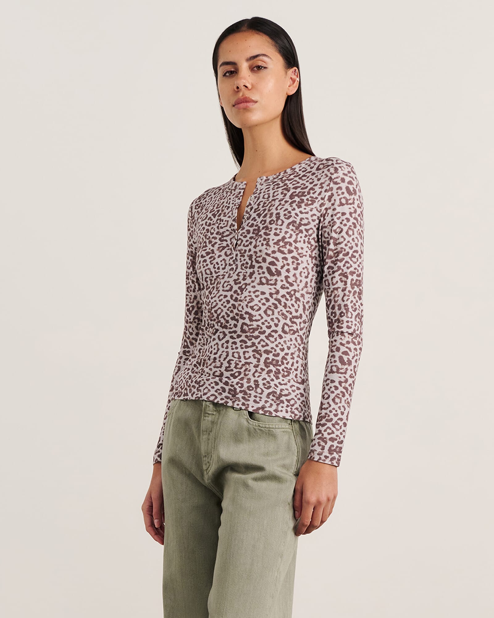 JAG celina henley top leopard